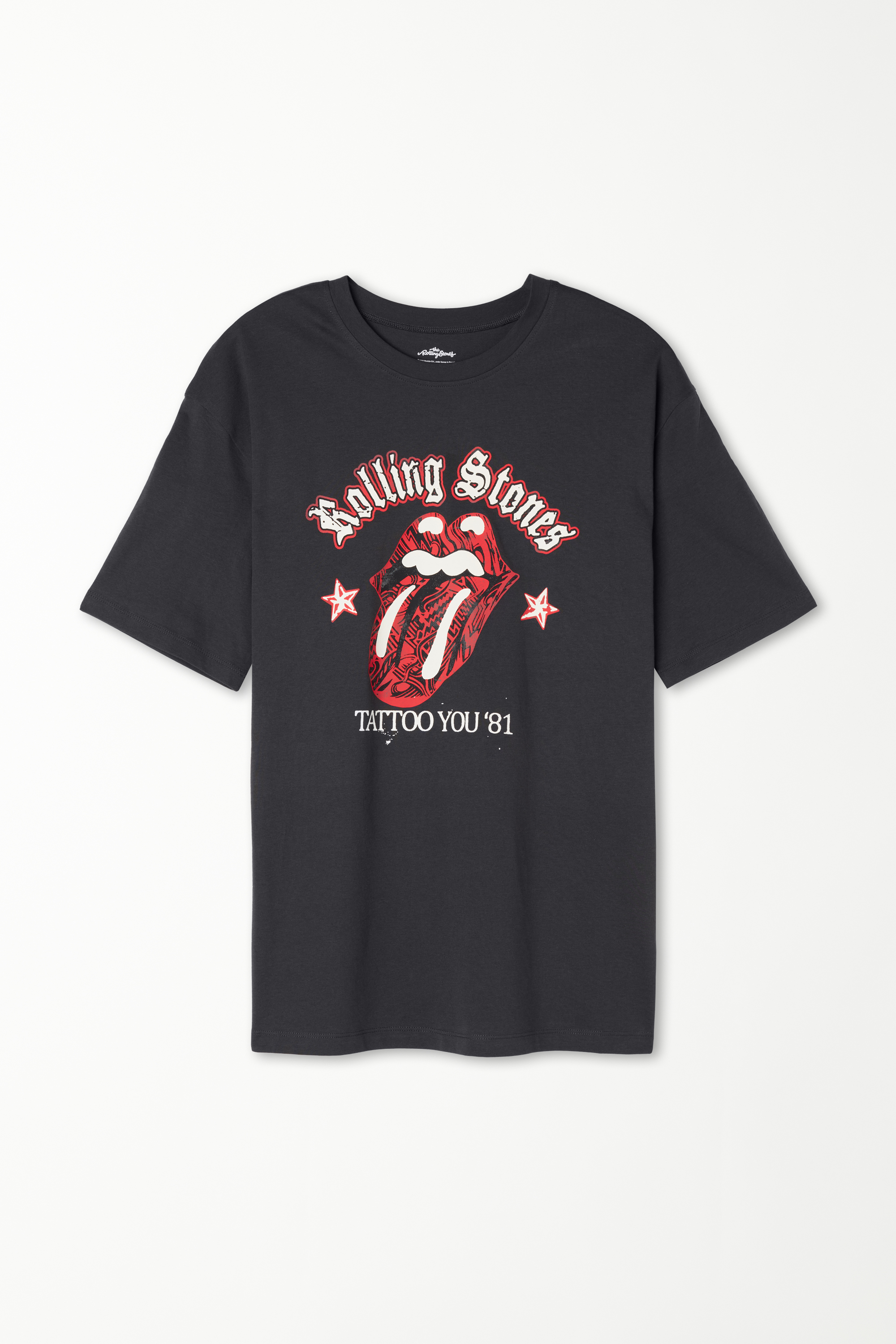 Koszulka z Bawełny z Nadrukiem Rolling Stones Unisex