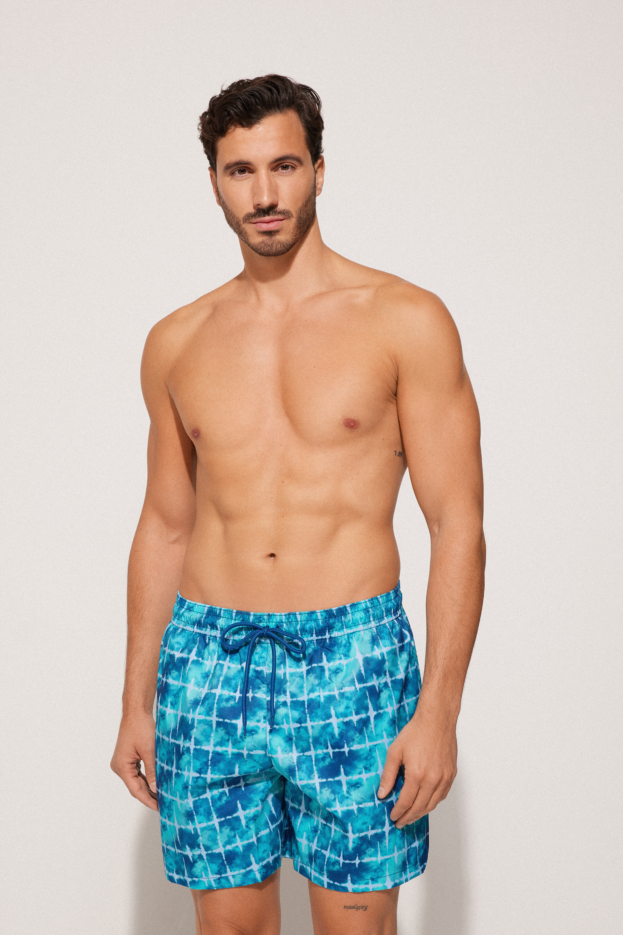 Printed Swim Trunks