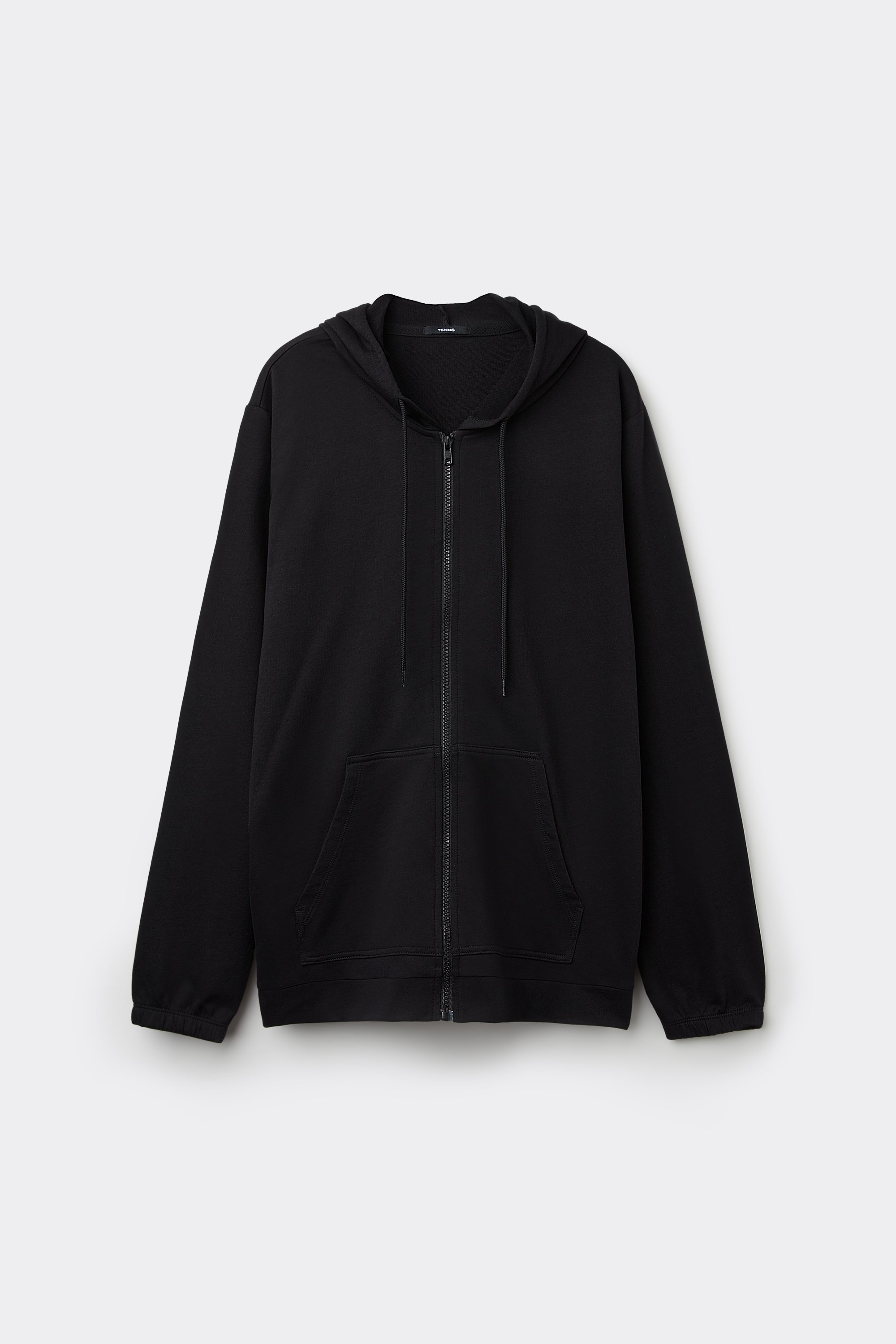 Lightweight Zip-Up Drawstring Hoodie