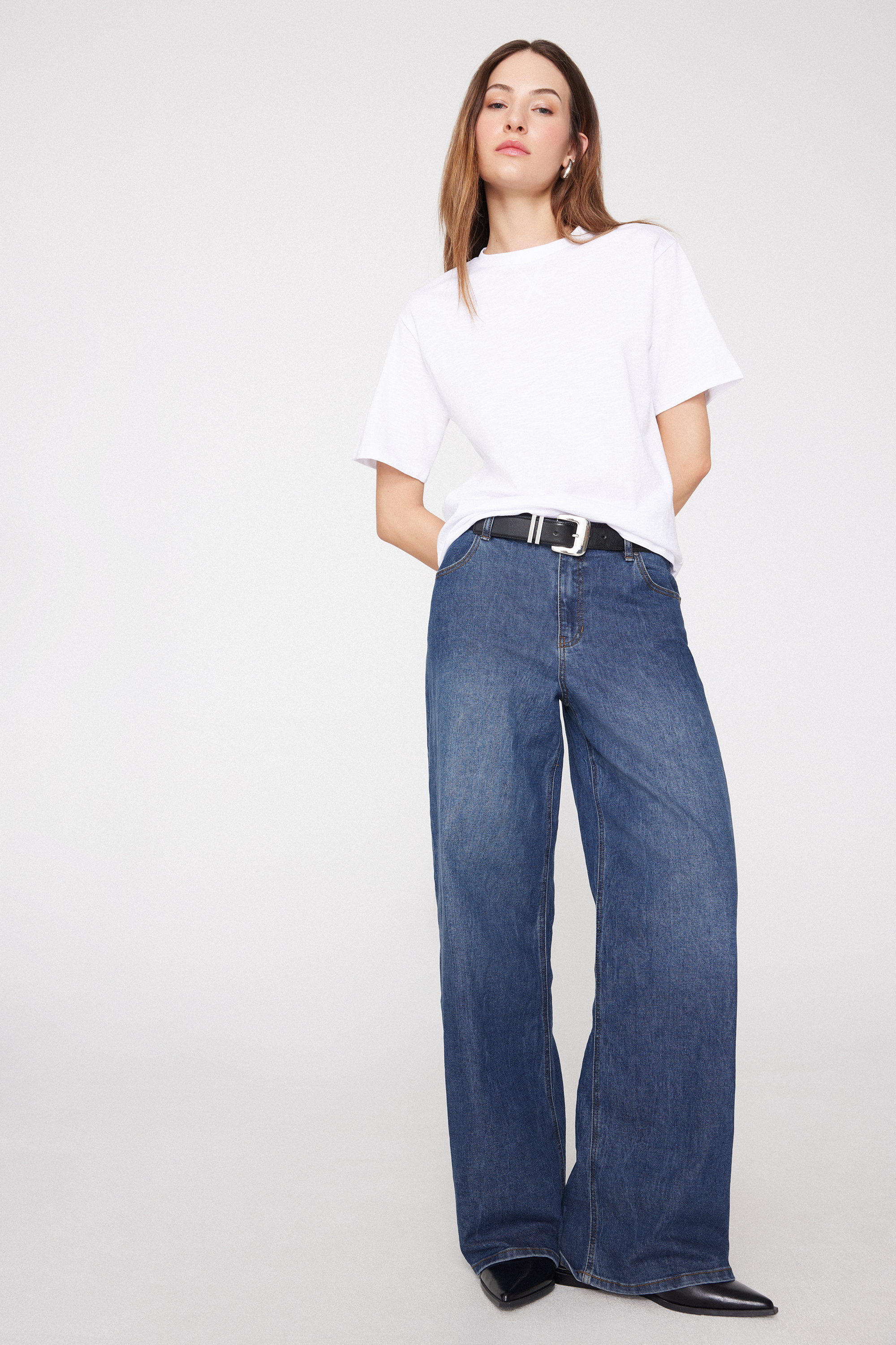 100% Slub Yarn Cotton Crew Neck T-Shirt