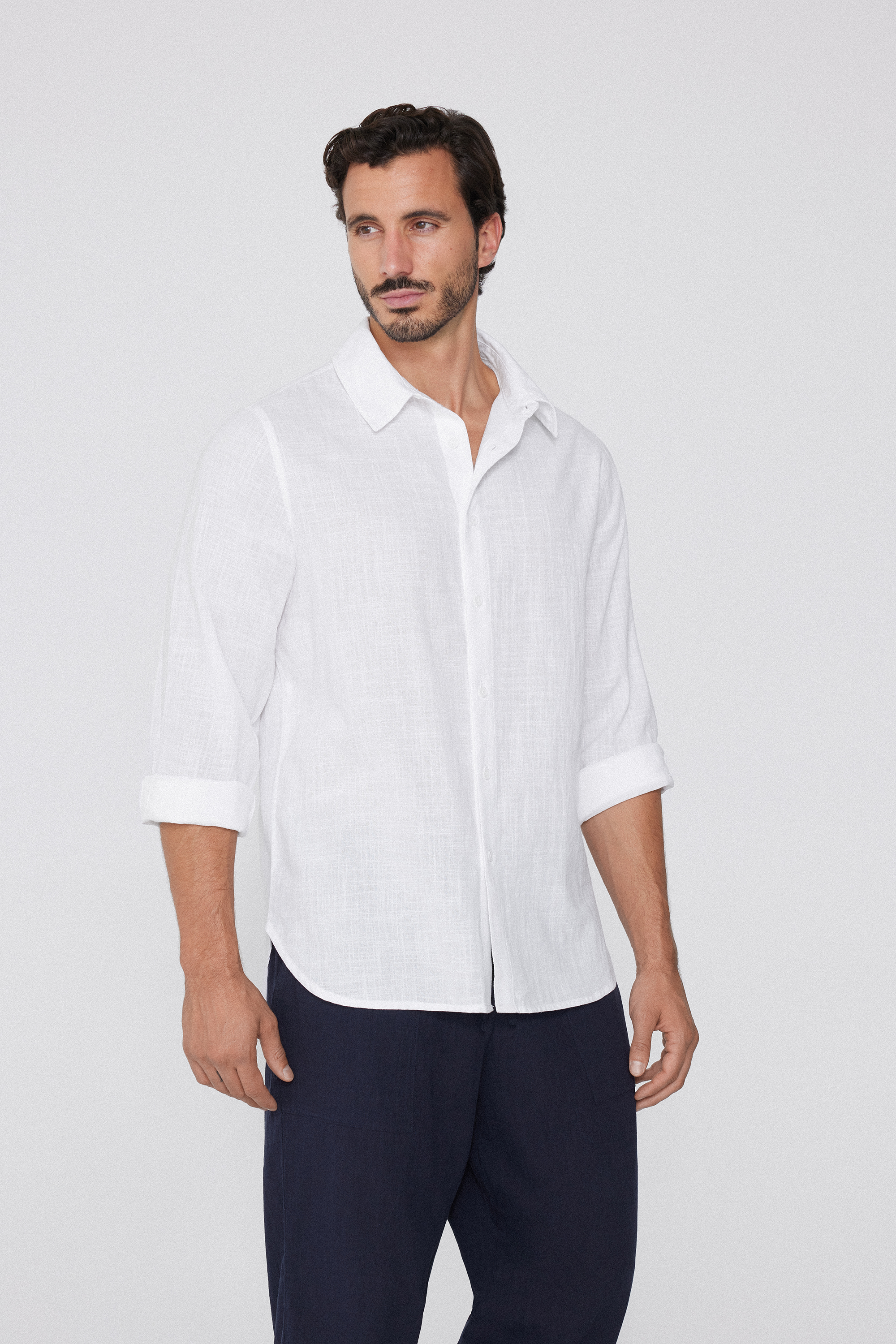 Camisa Manga Comprida em 100% Algodão Super Leve