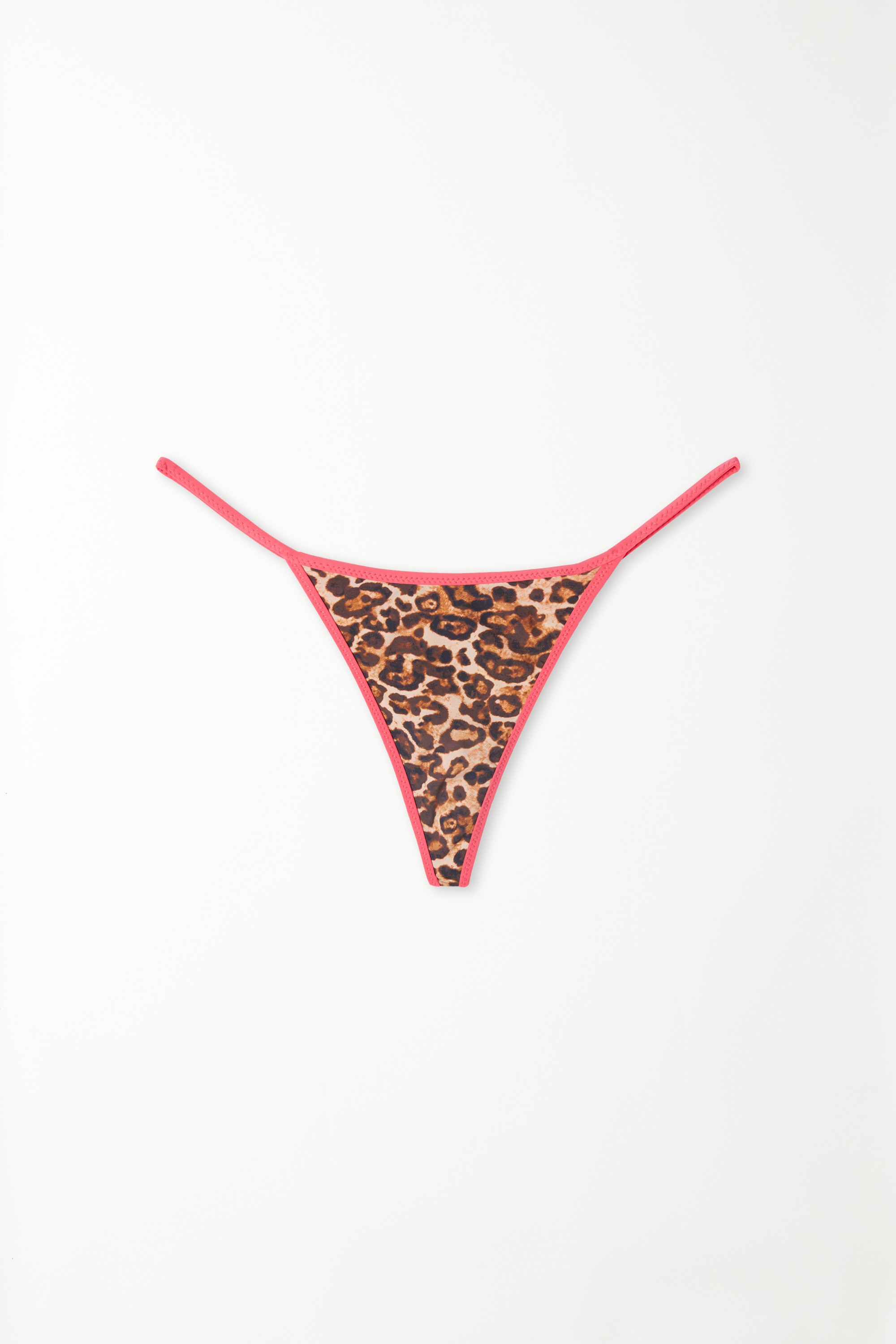 Strawberry Leopard G-String with Tanga-Style Panel