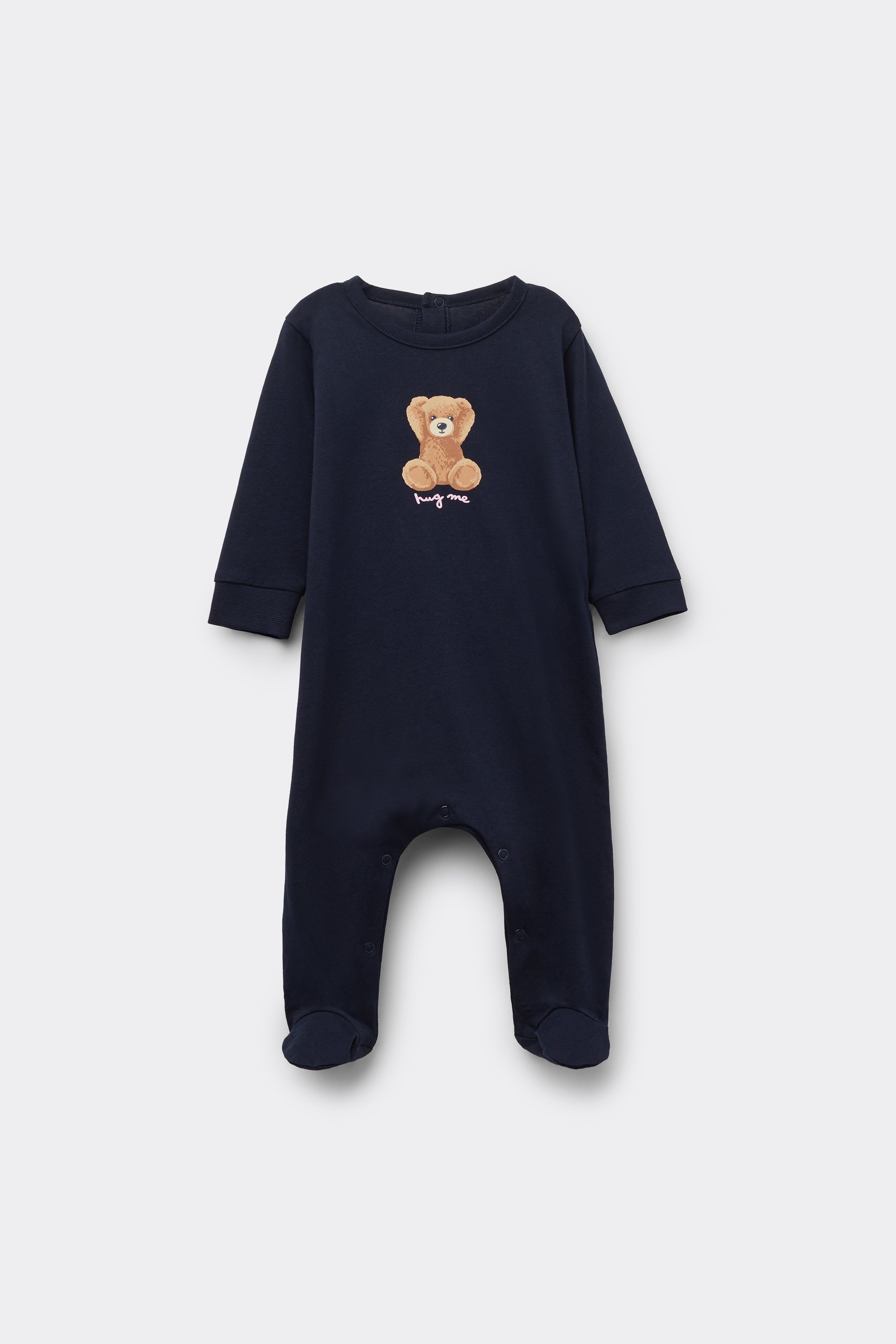 Baby Pure Cotton Playsuit with Long Sleeves and Feet