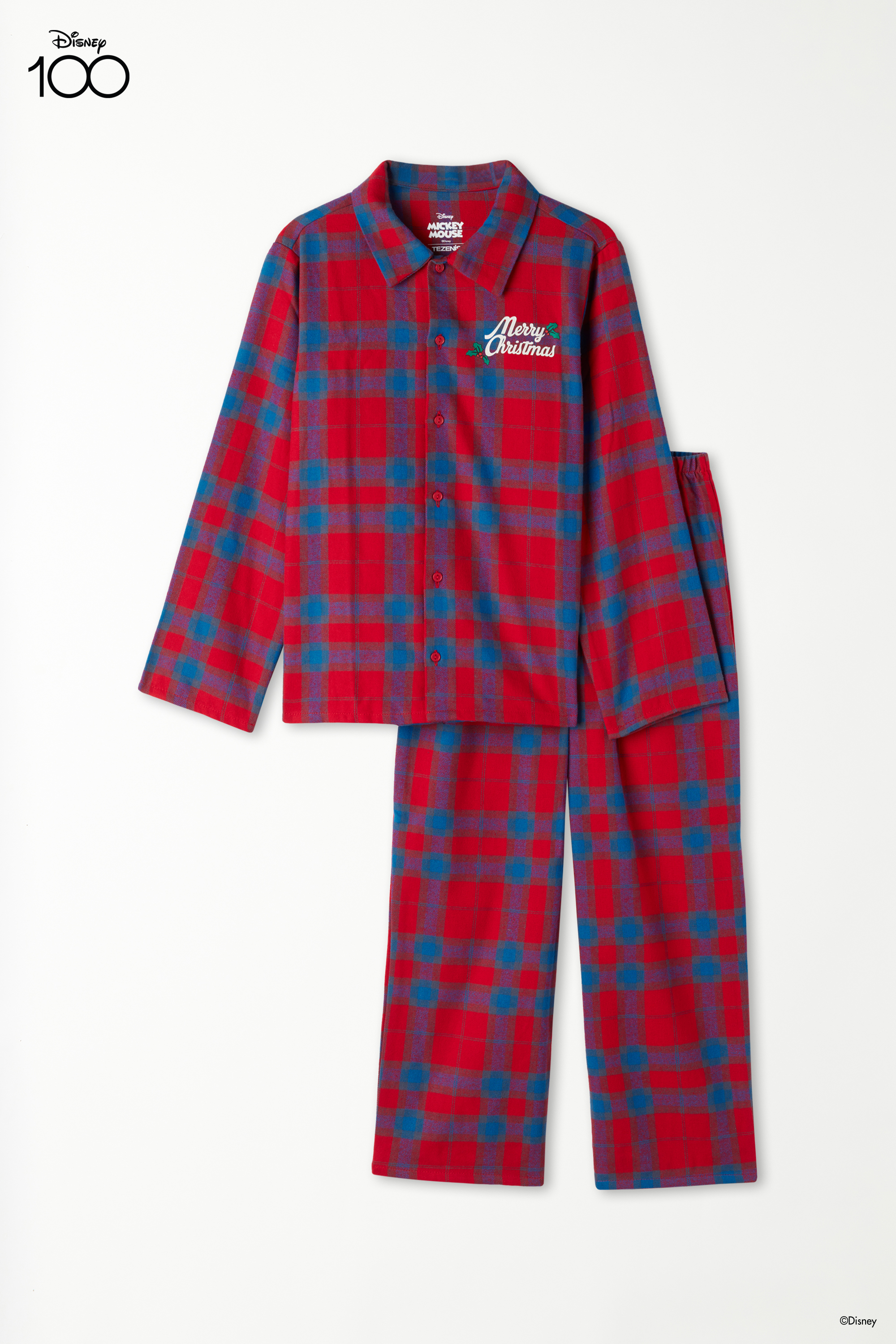 Kids’ Unisex Long Disney Print Flannel Pyjamas