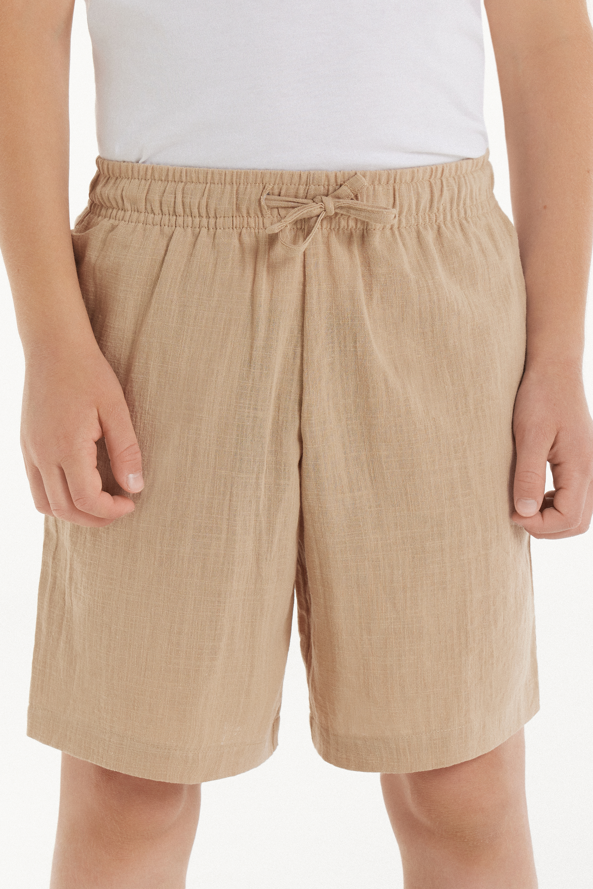 Boys’ Super Light Cotton Shorts with Drawstring