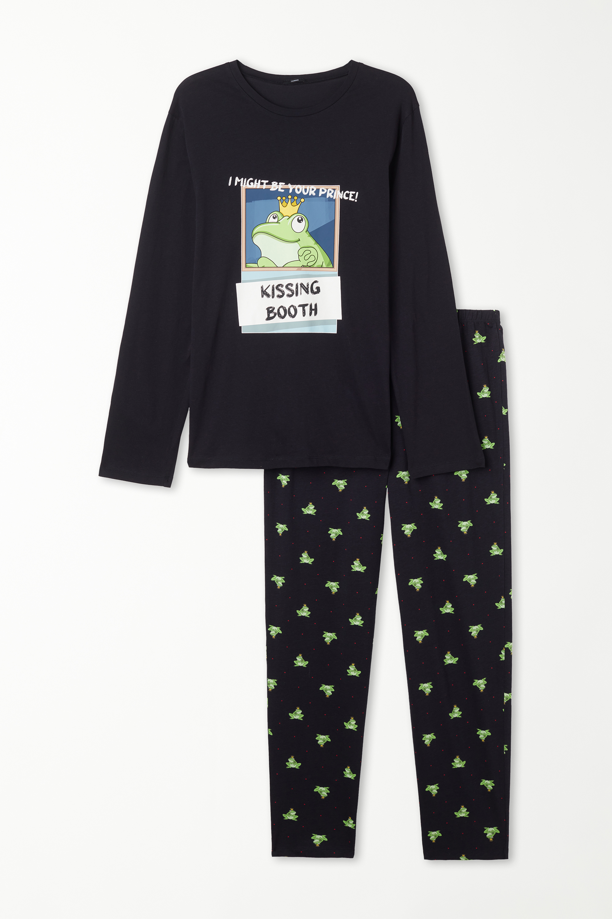 Pijama Comprido em Algodão Estampado Sapo