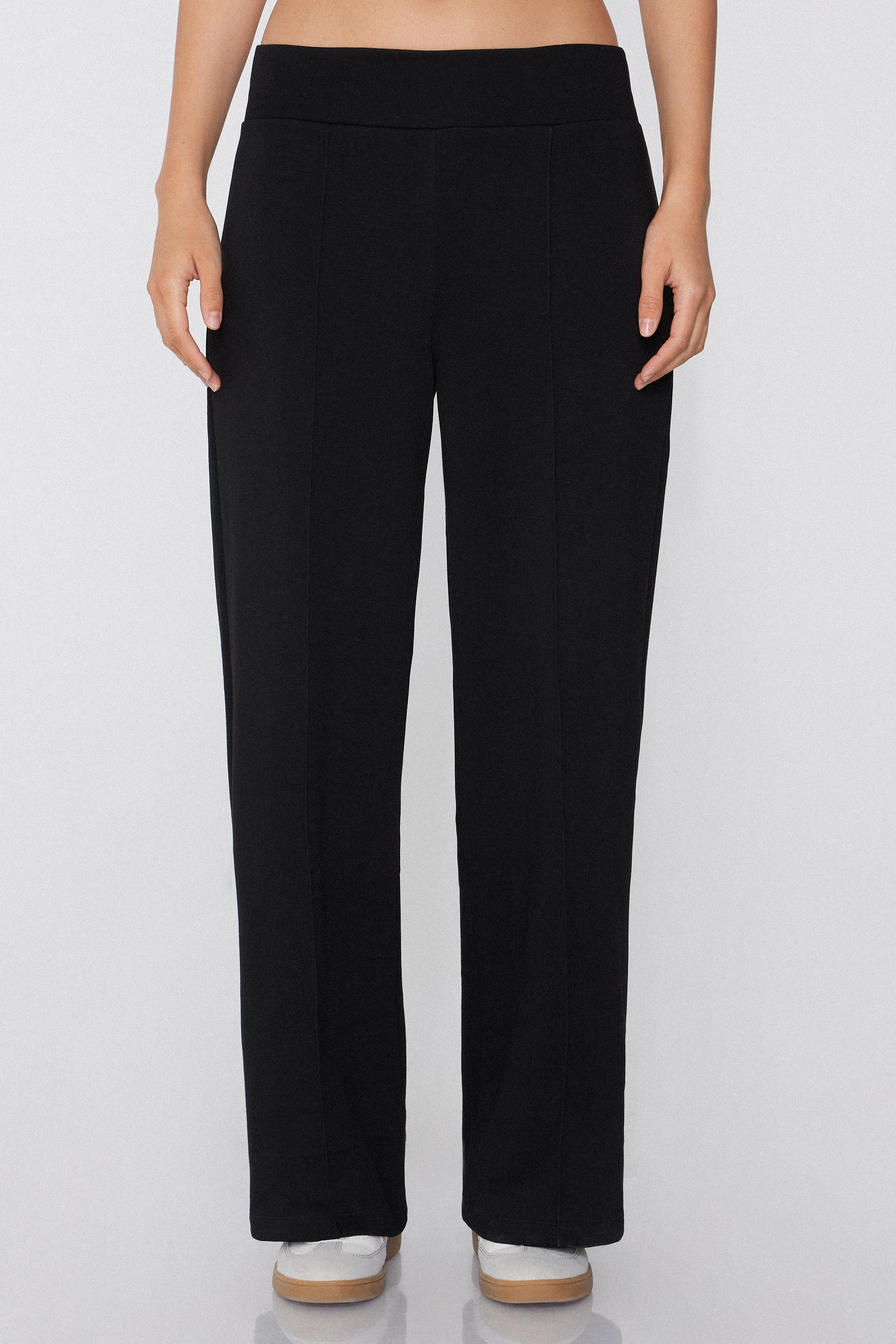 Pantalón Palazzo de Felpa Gruesa Soft Touch
