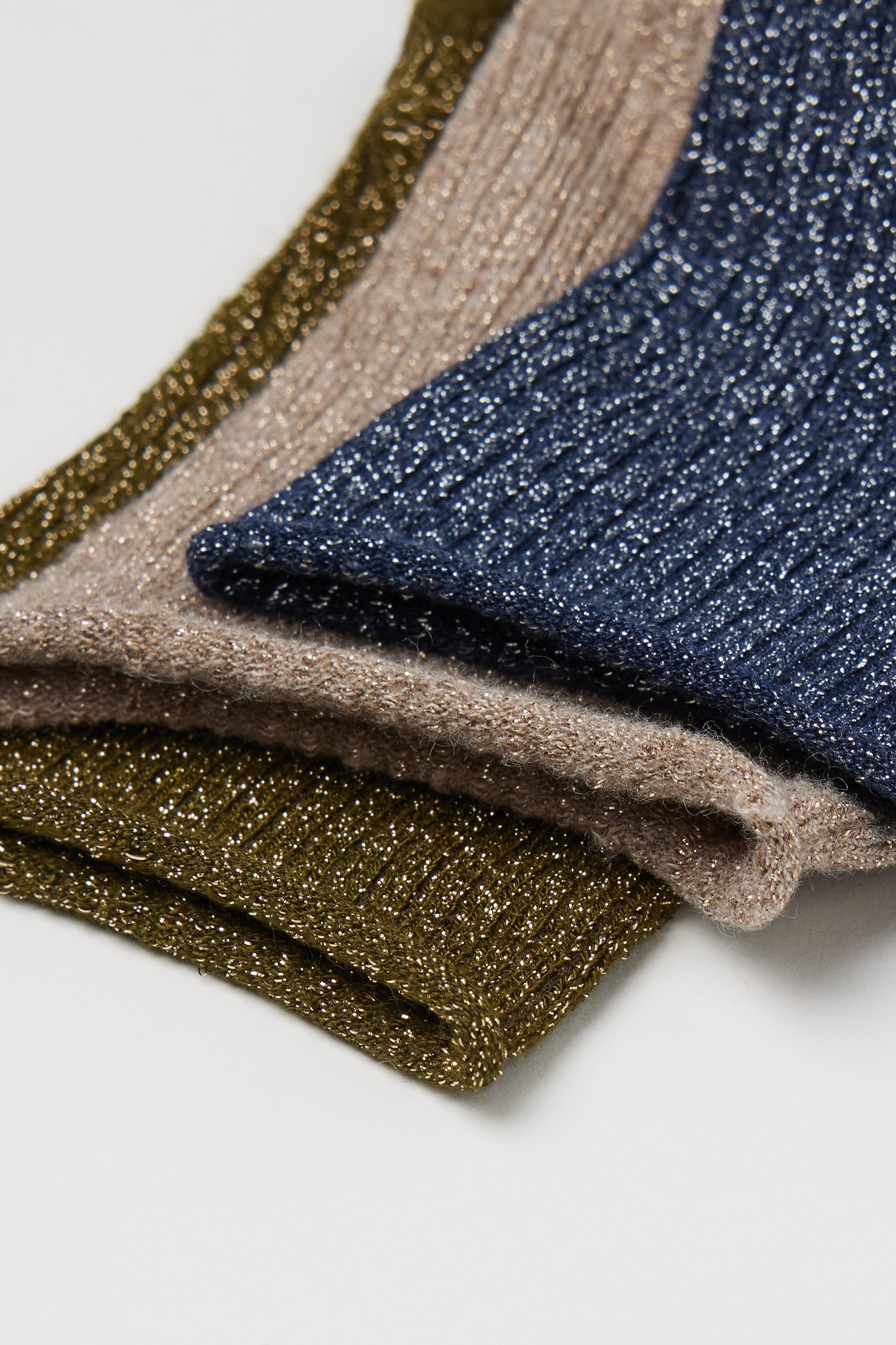 3 Paia Calzini Corti Costine Senza Bordo Donna