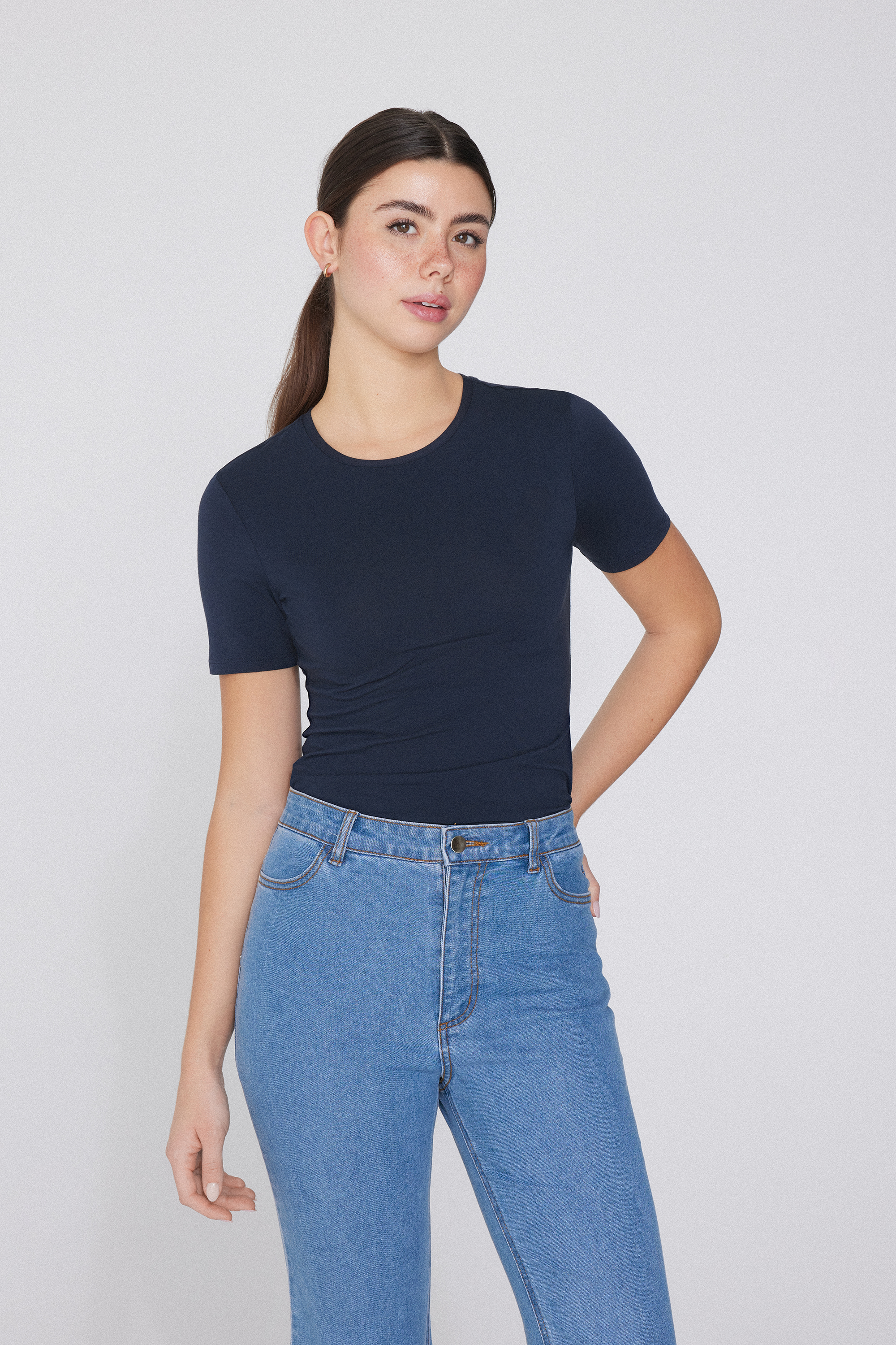 Crew-Neck Stretch-Cotton T-Shirt