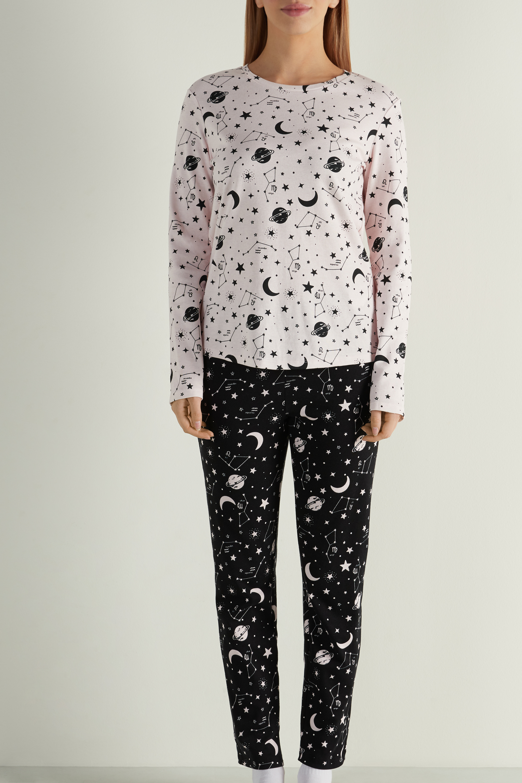 All Pyjamas Long Universe Print Pyjamas - Long Pyjamas - Women | Tezenis