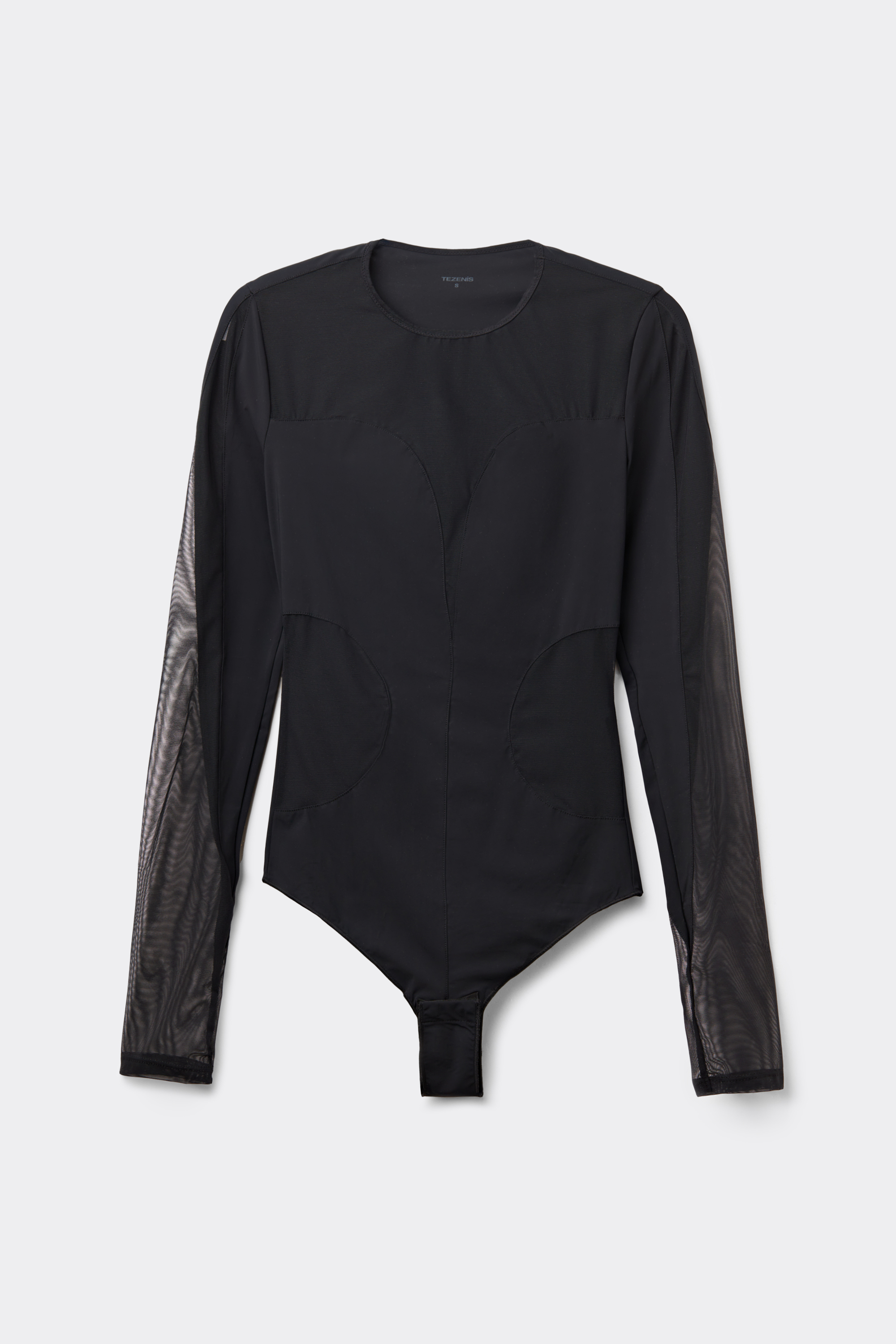 Body de Manga Larga de Microfibra y Tul - Bodies - Mujer | Tezenis