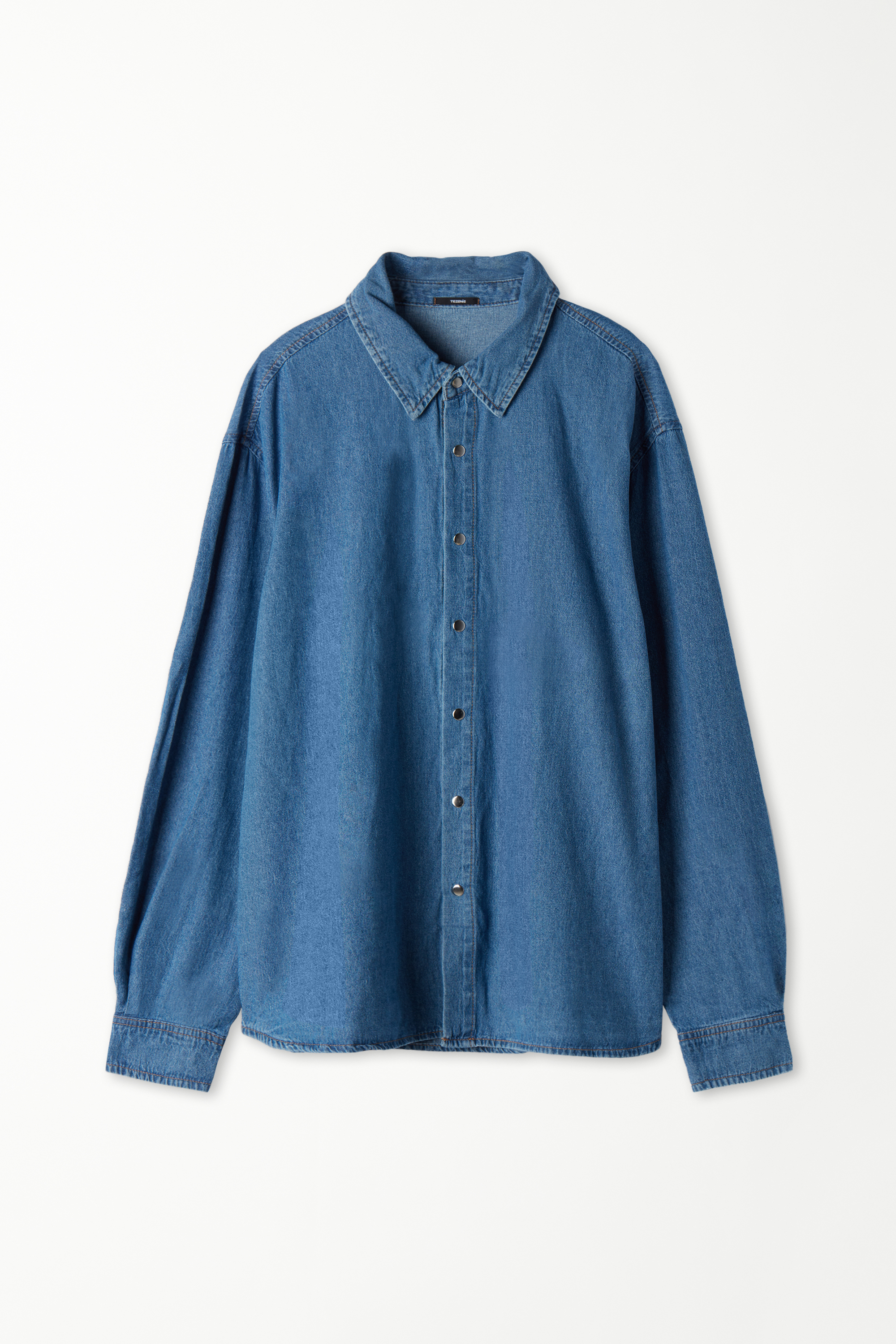 Long-Sleeved Denim Shirt