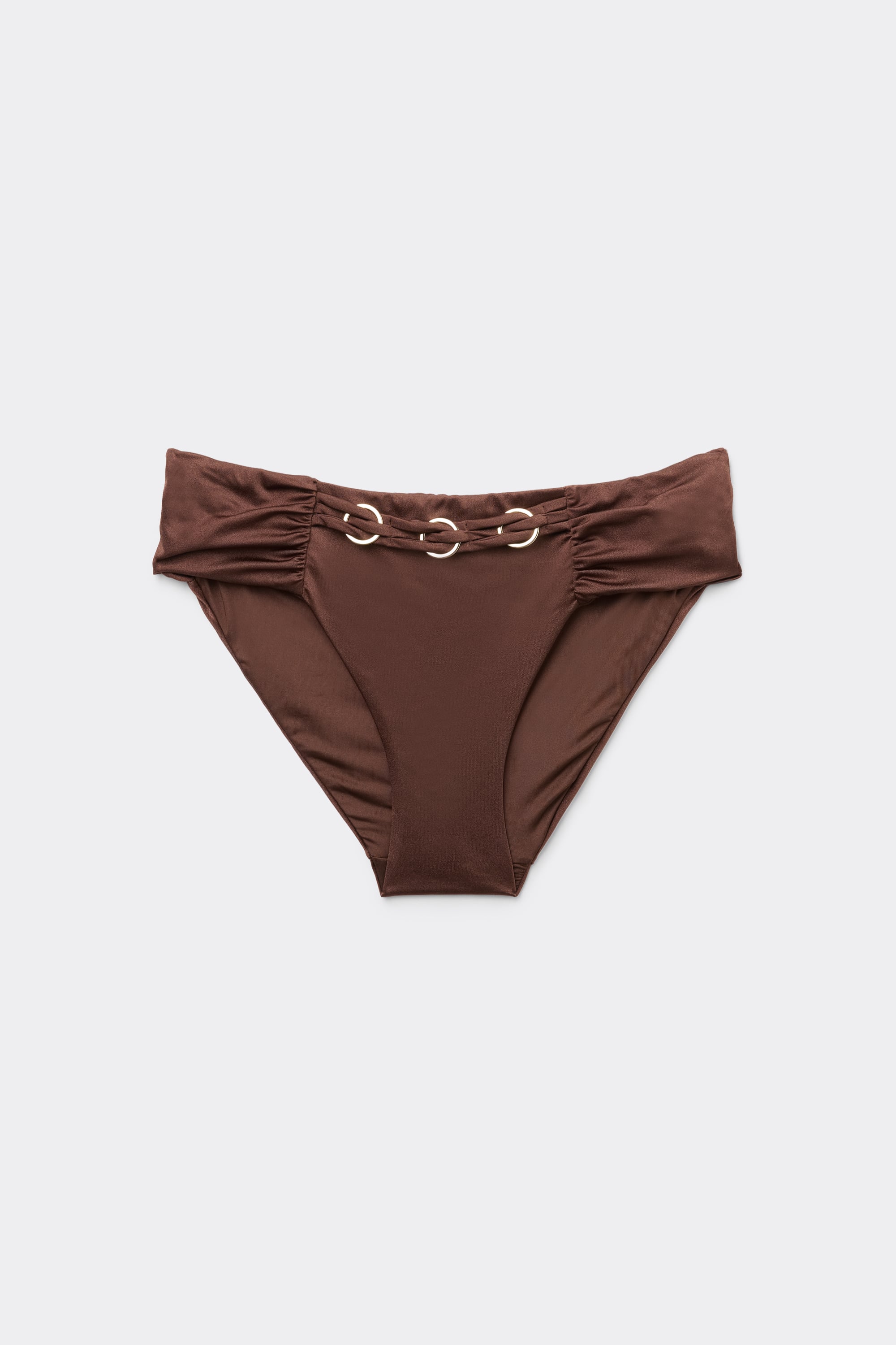 Brown Royal Essence High-Waist Bikini Bottoms
