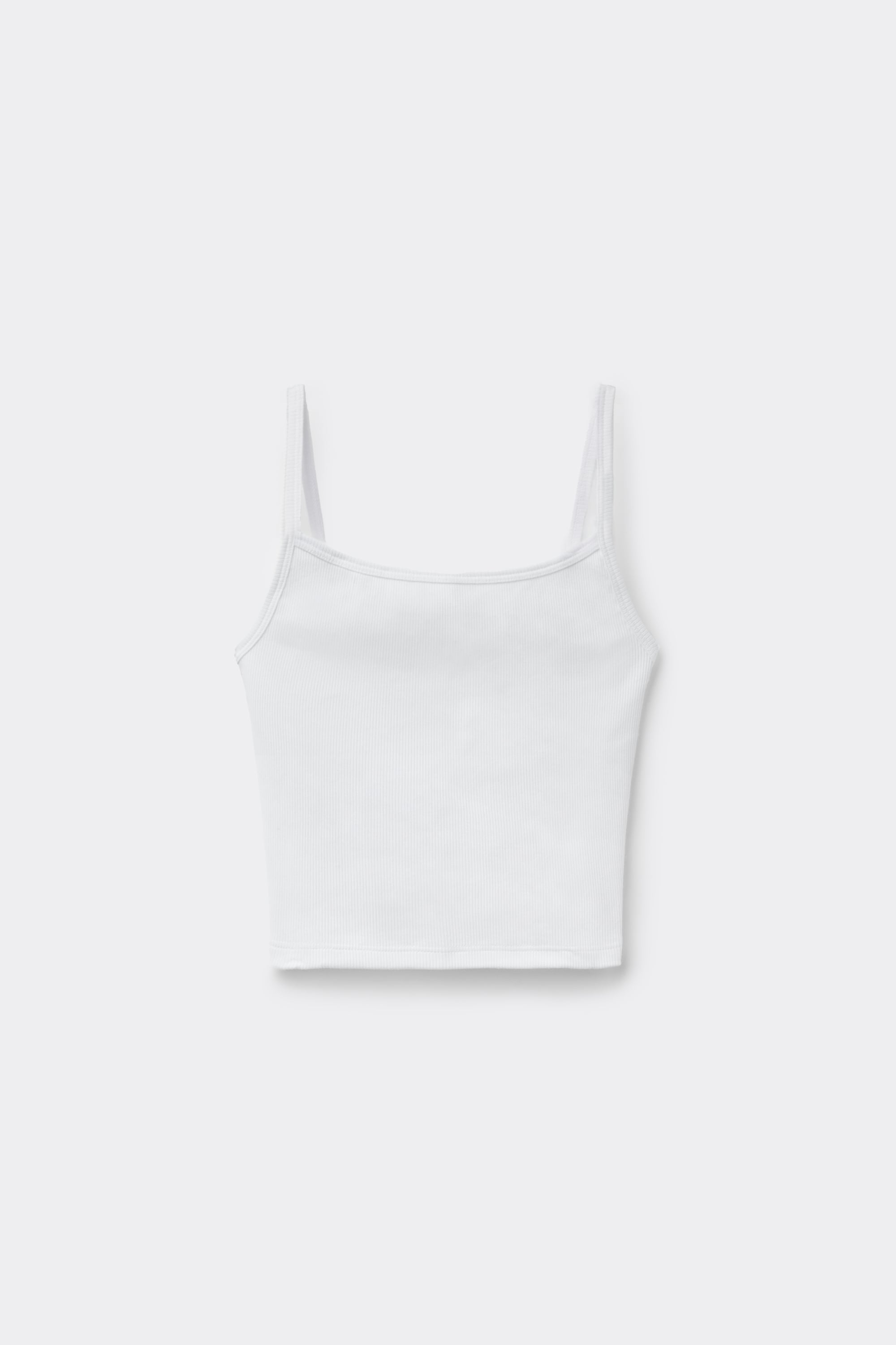 Crop Top Bord&aacute;s Pamutb&oacute;l V&eacute;kony V&aacute;llp&aacute;ntokkal