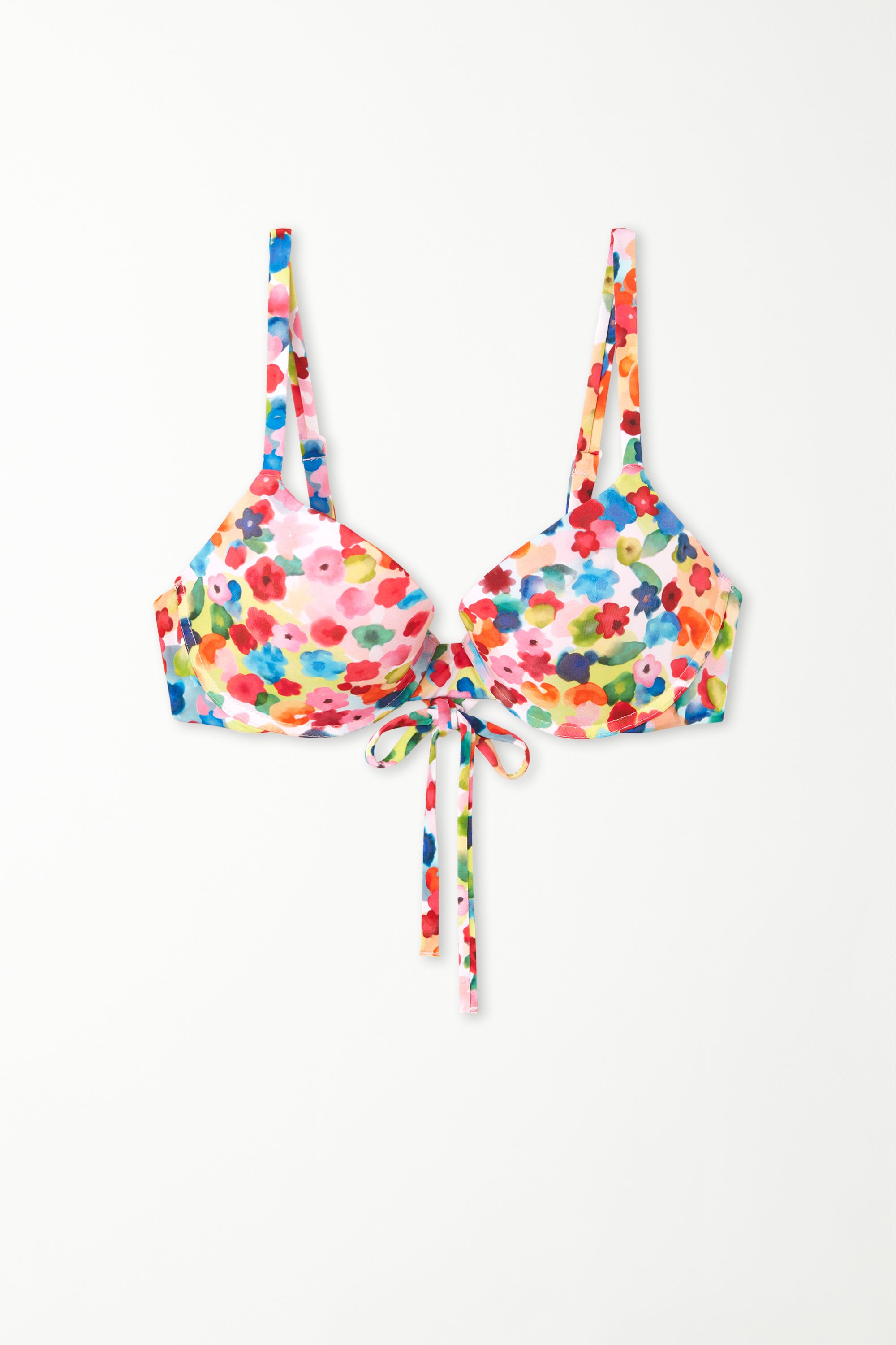Bra Push-Up de Bikini con Relleno Watercolor Flowers