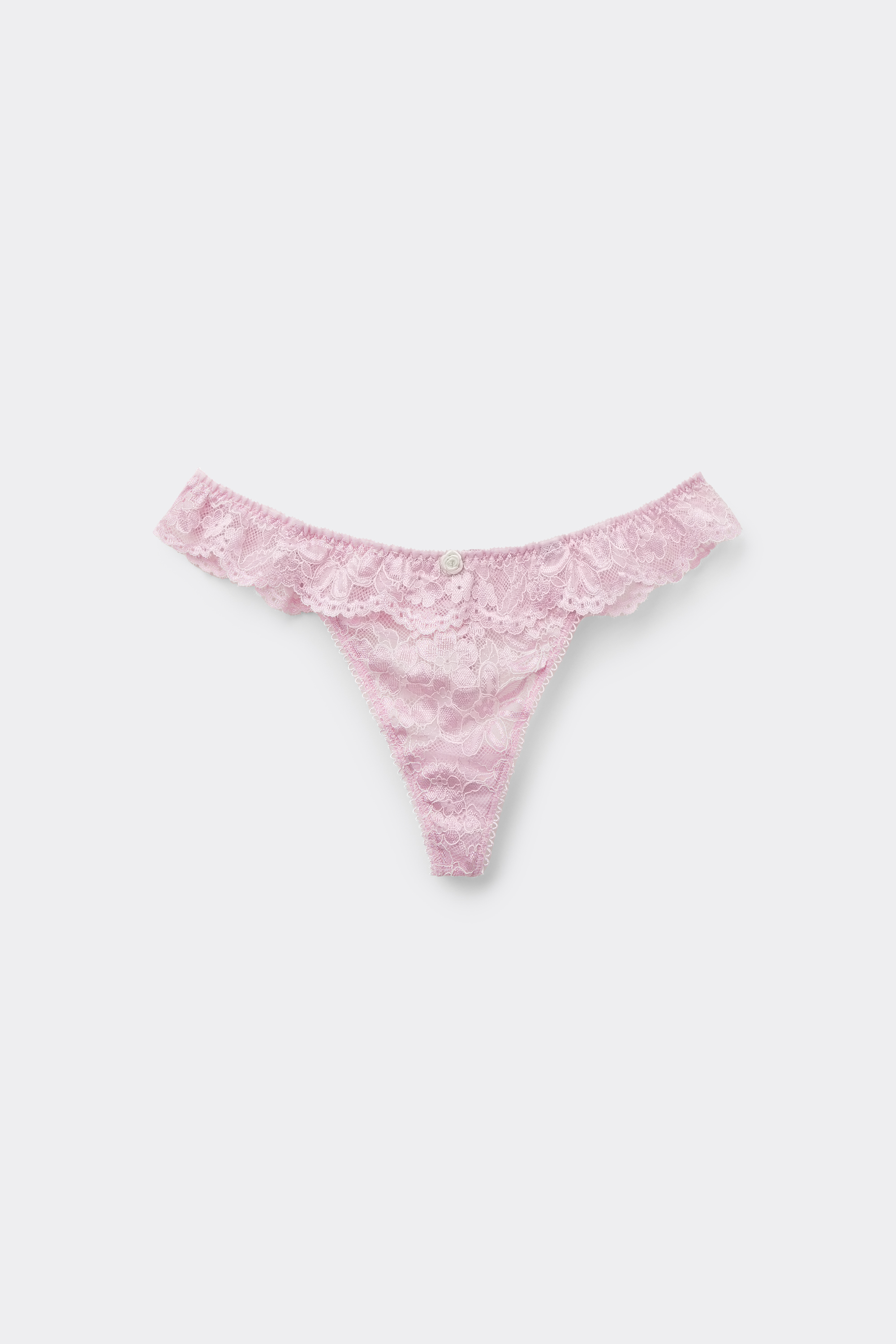 Delicate Lace Tanga Panel G-String