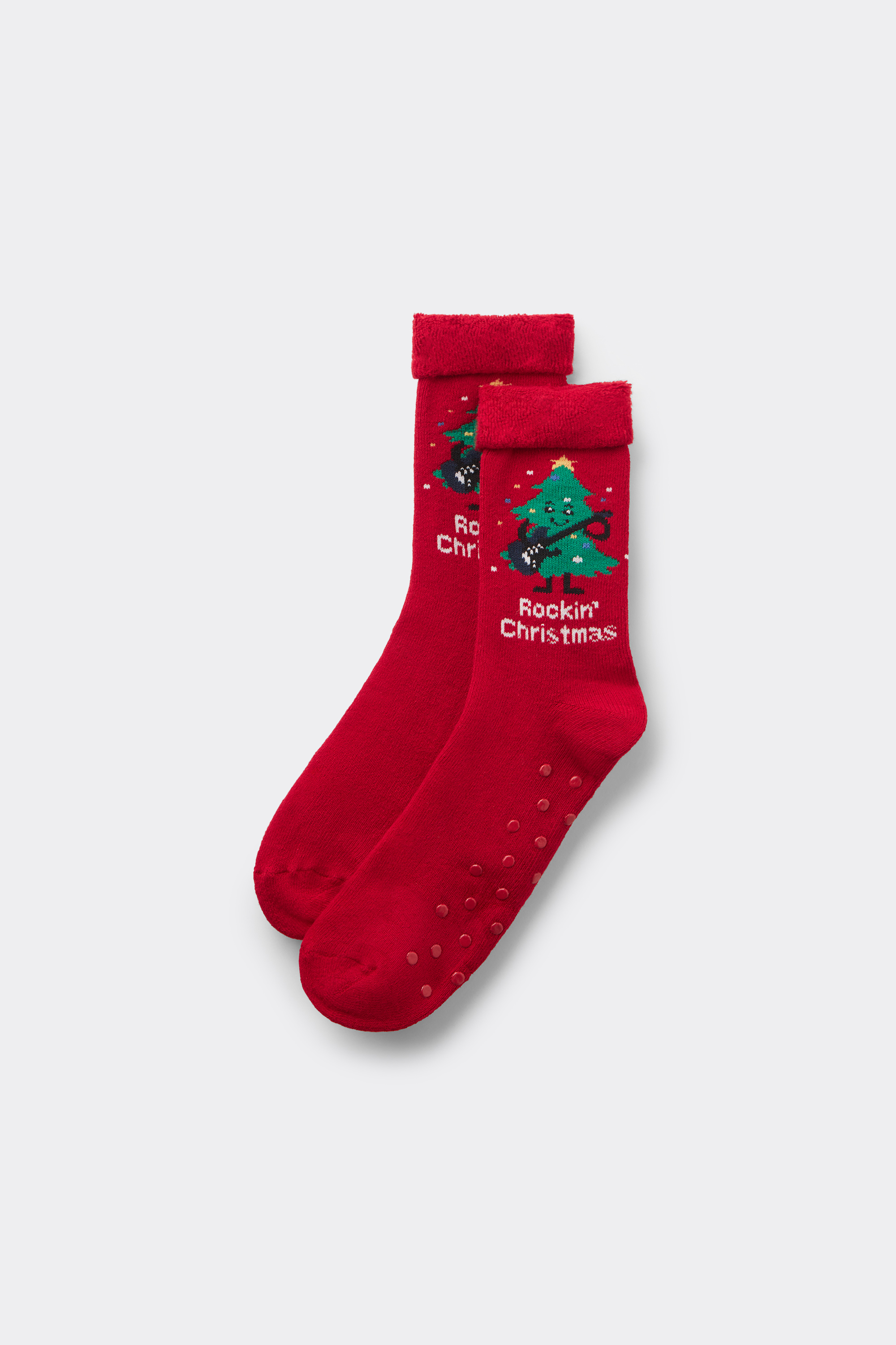 Men's Thick Non-Slip Socks with Christmas Print