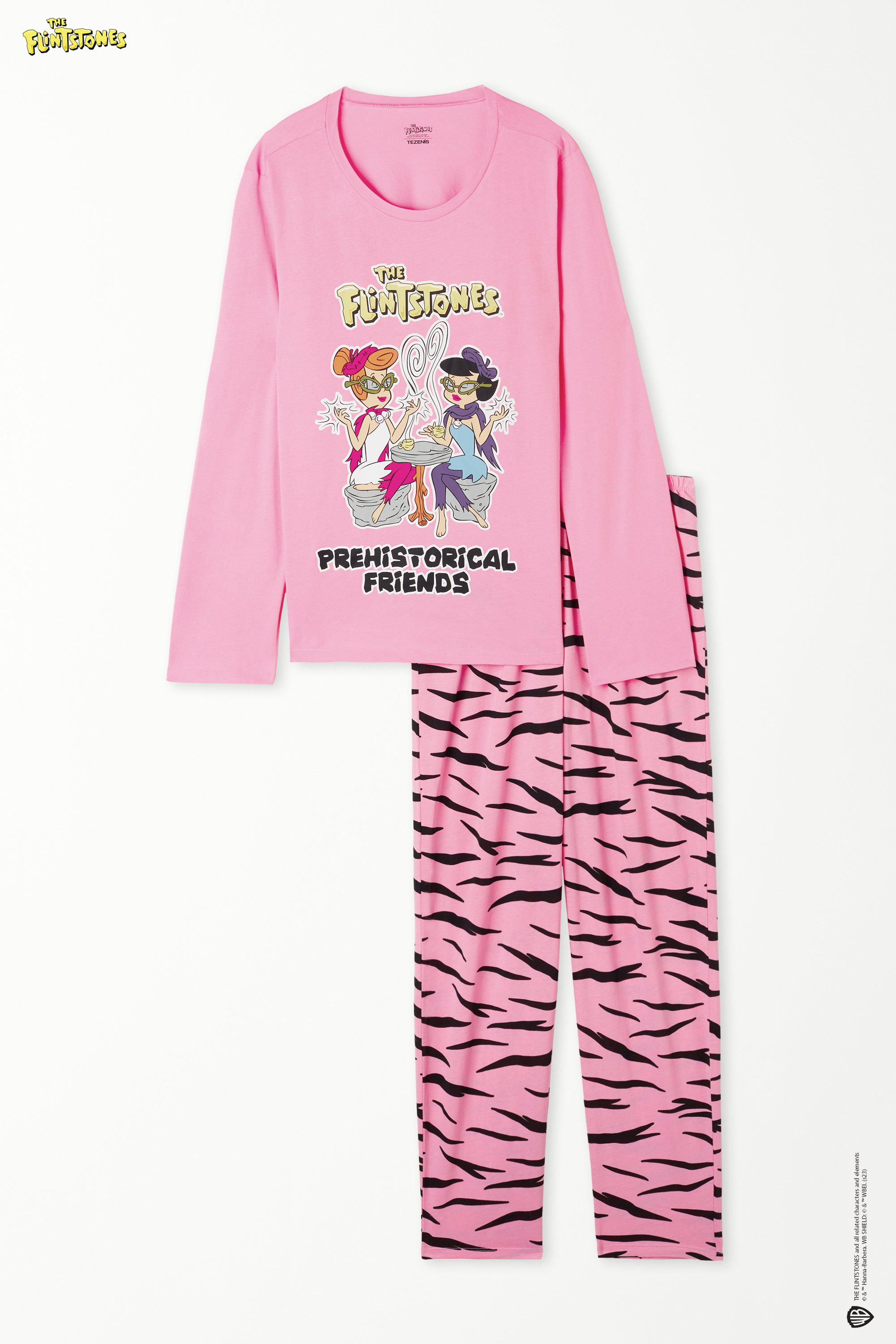 Flintstones Print Full Length Pajamas