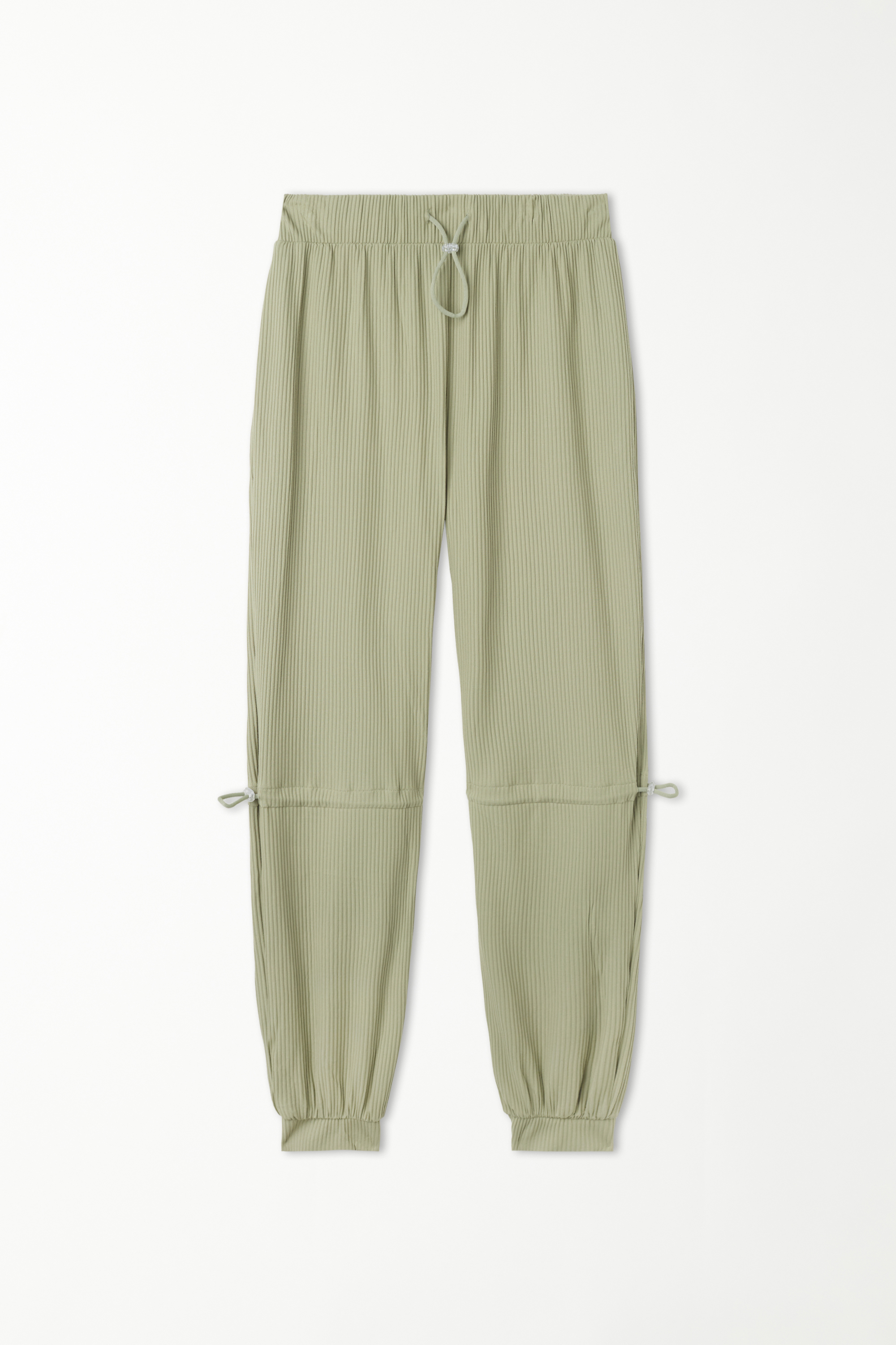 Ribbed Jogger with Adjustable Drawstrings