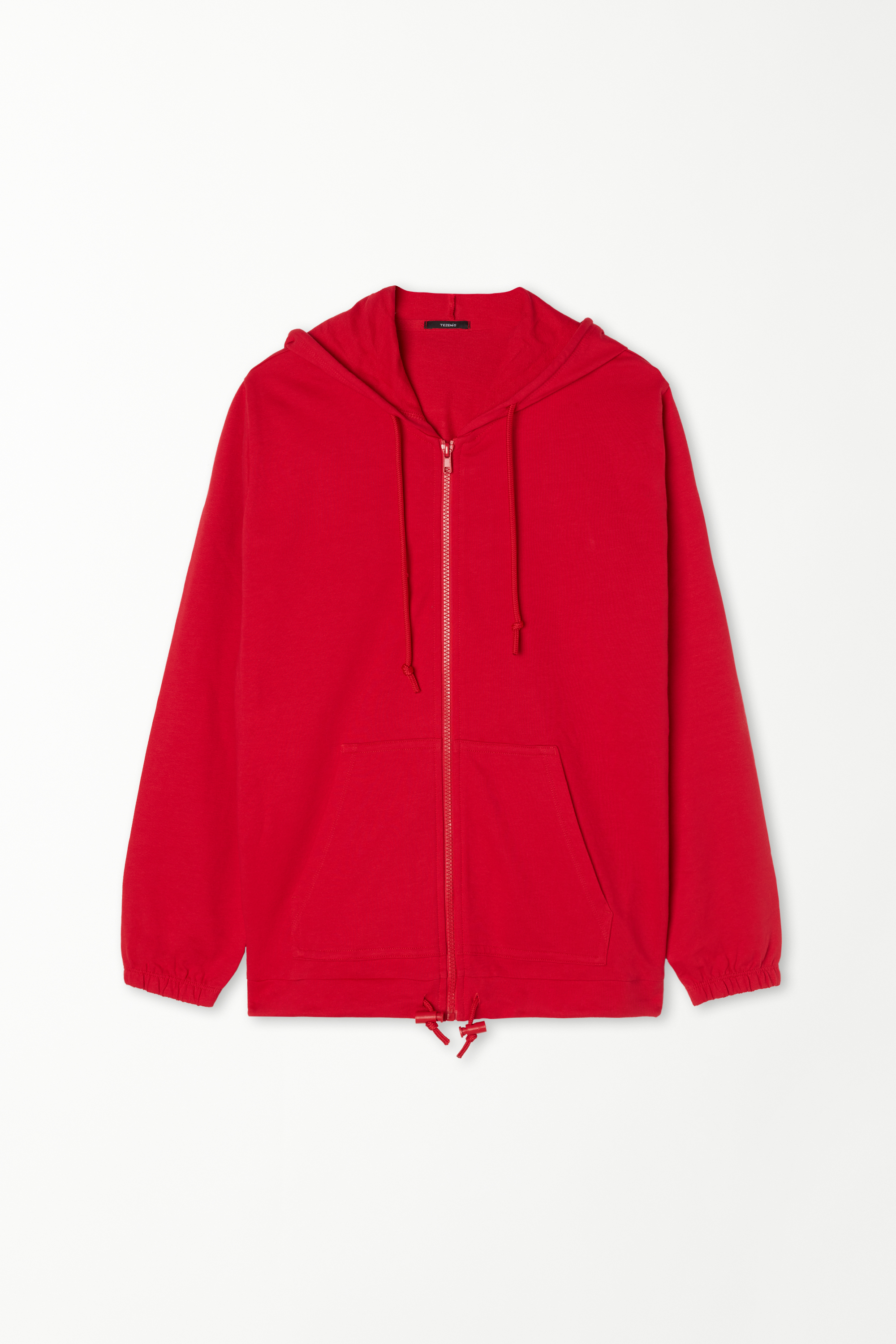 Hooded Sweatshirt with Zip and Drawstring