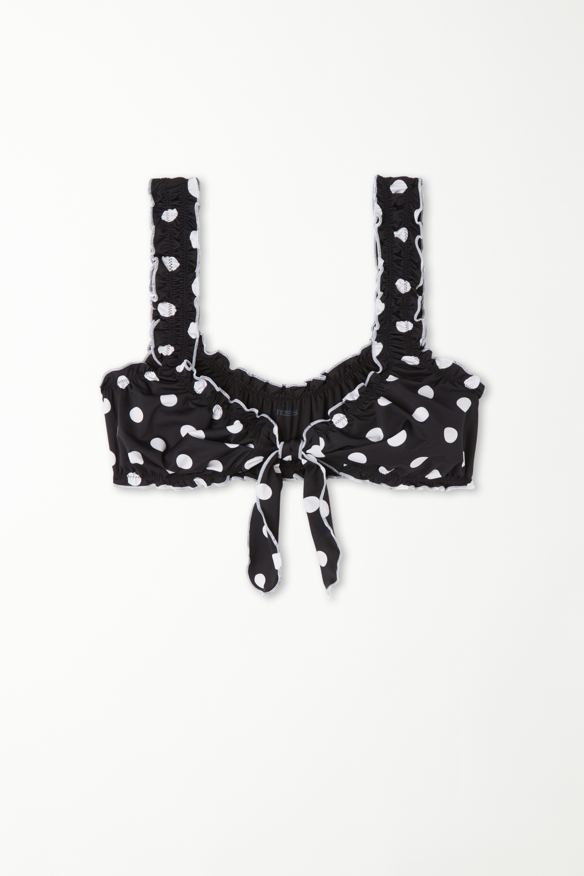 Miss Dotty Rolled Hem Bikini Top