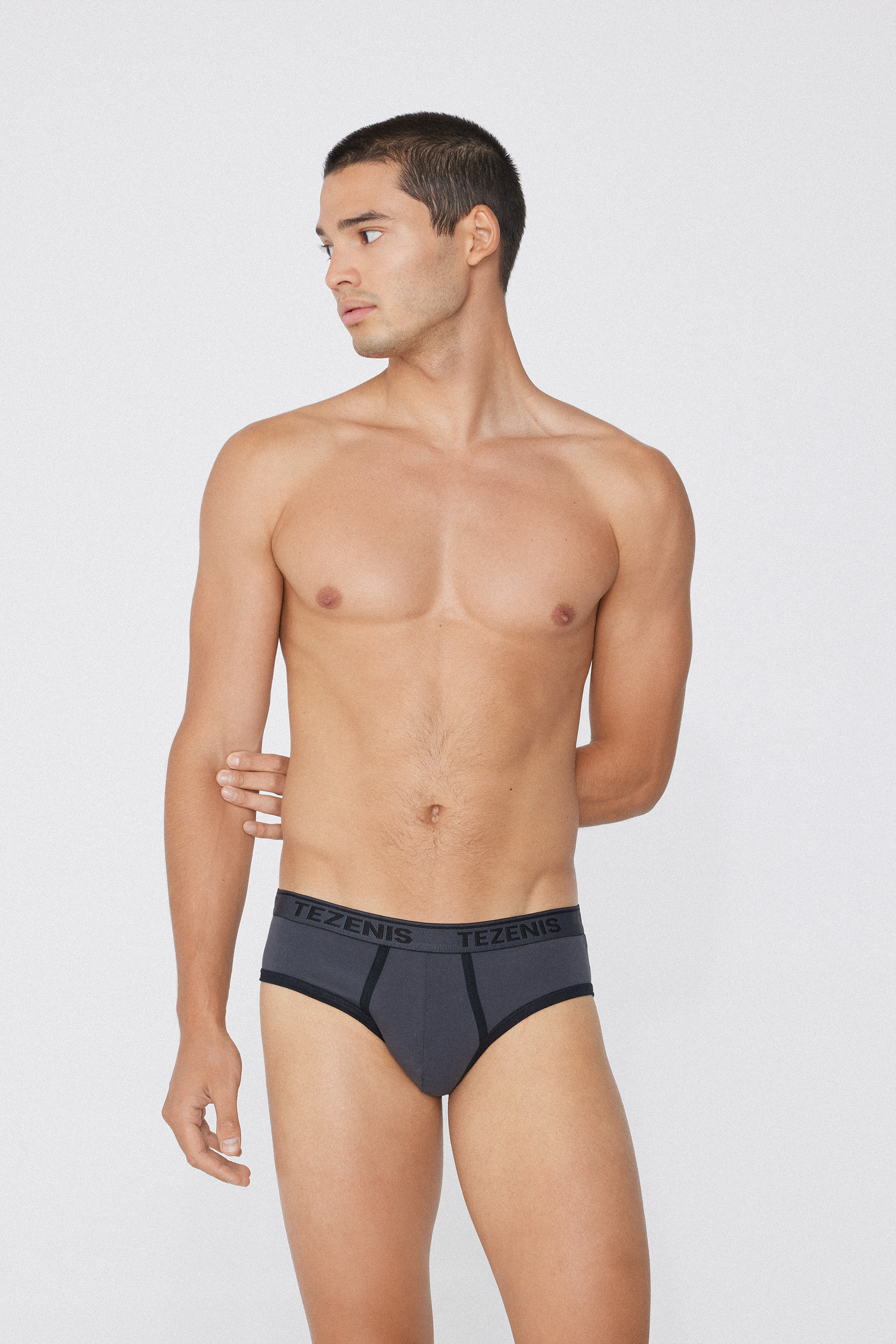 Cotton Logo Briefs with Contrasting Edging