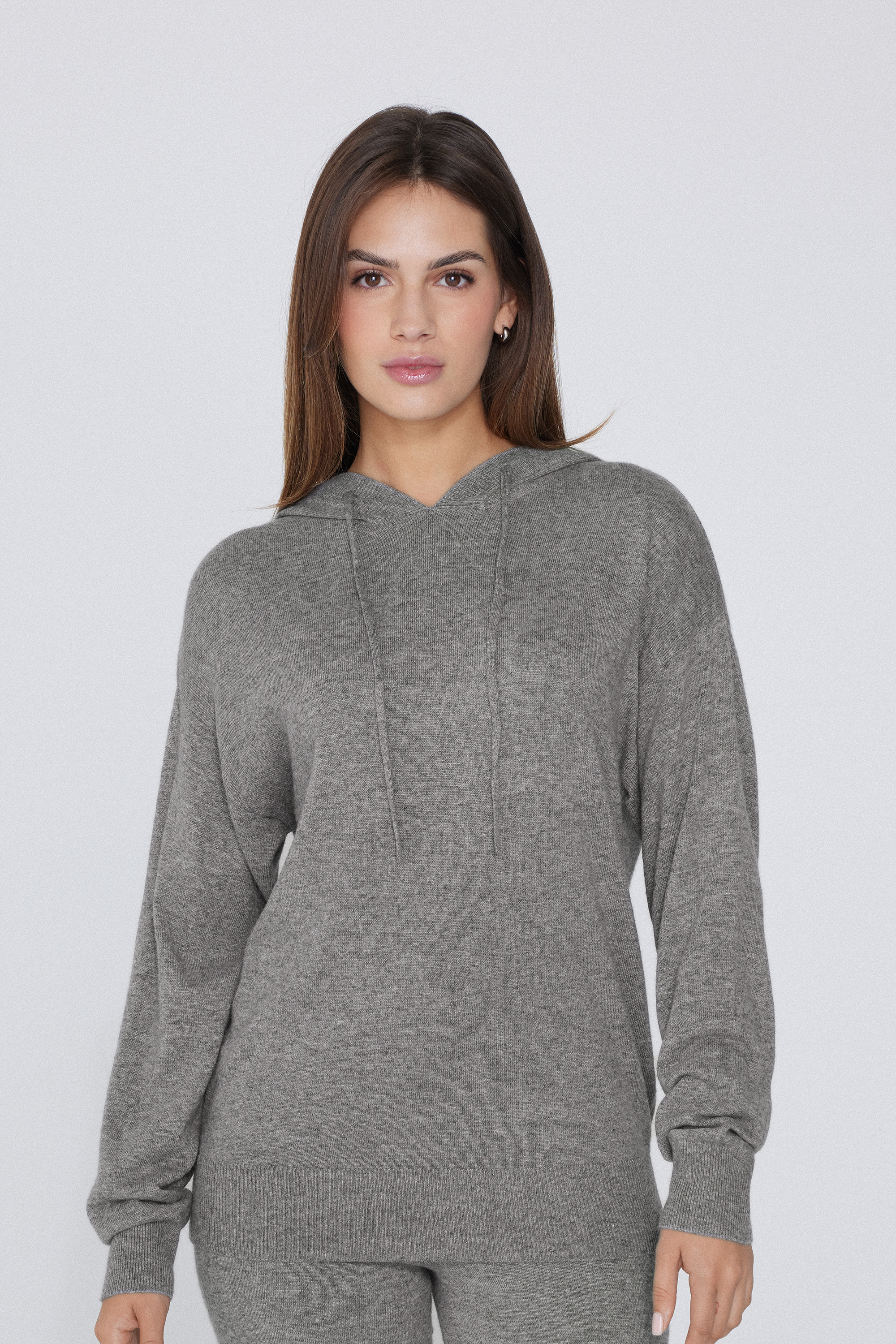 Heavy Hooded Sweater with Wool