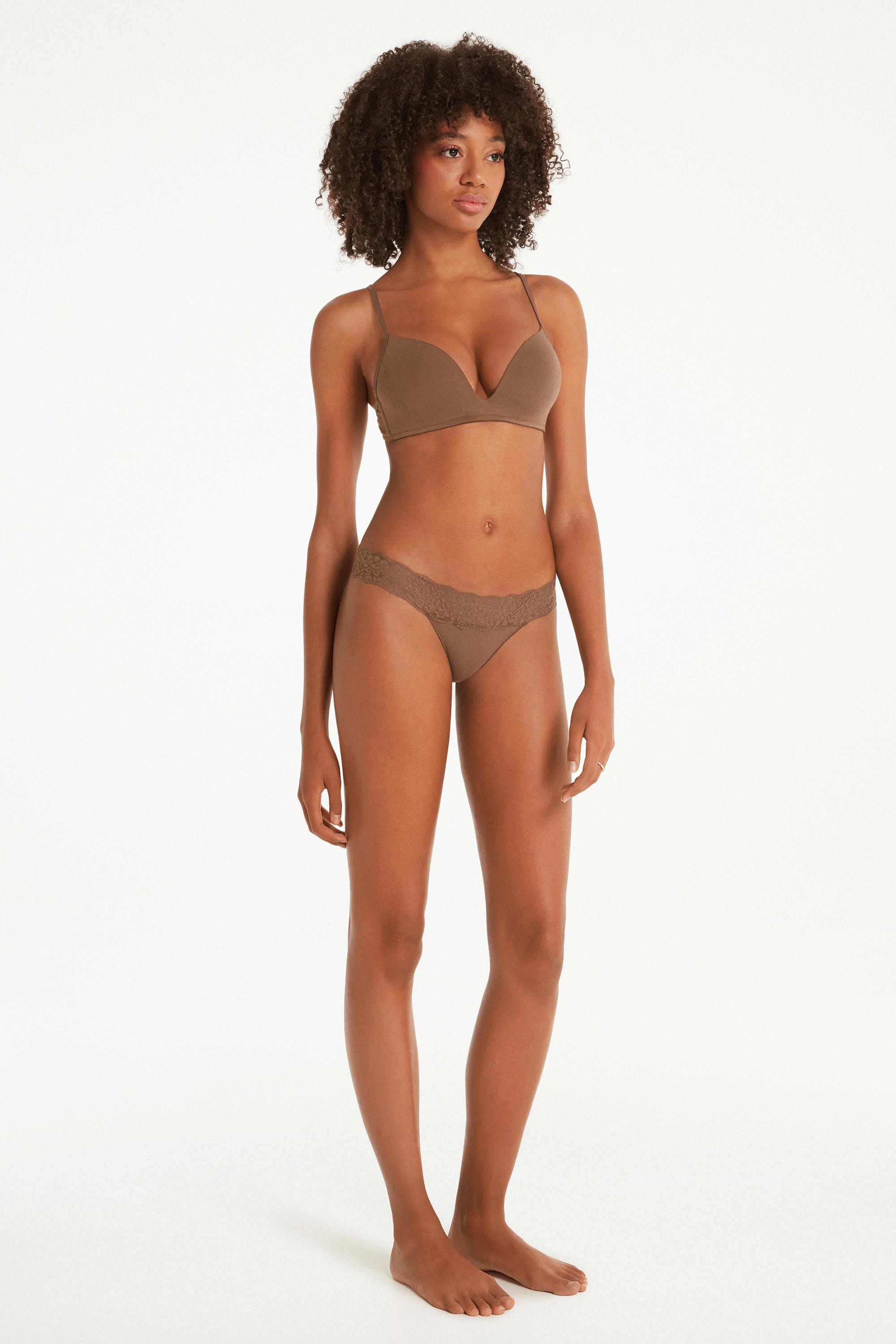 Culotte Brésilienne en Coton et Dentelle Recyclée