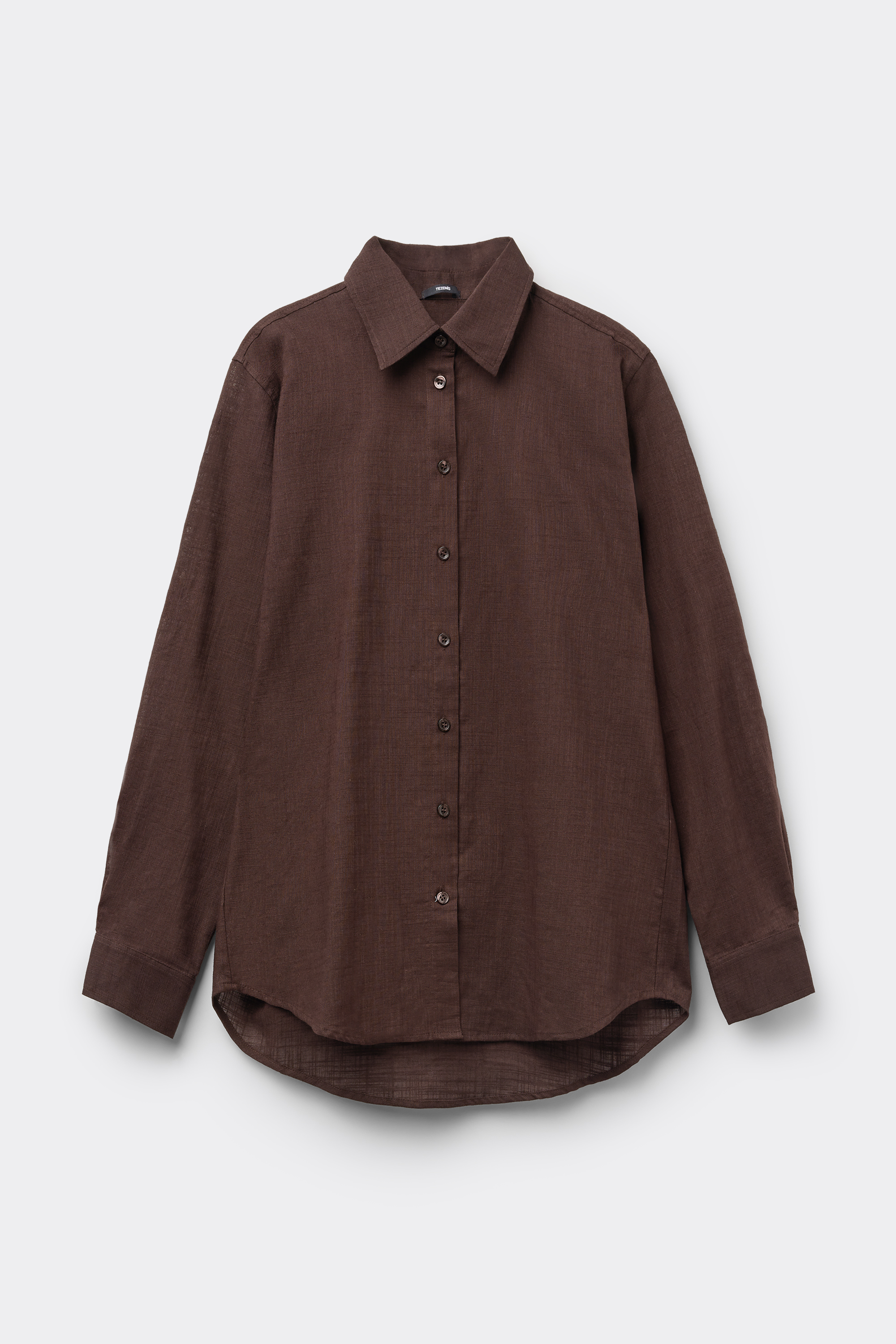 Camicia in 100% Cotone Effetto Lino