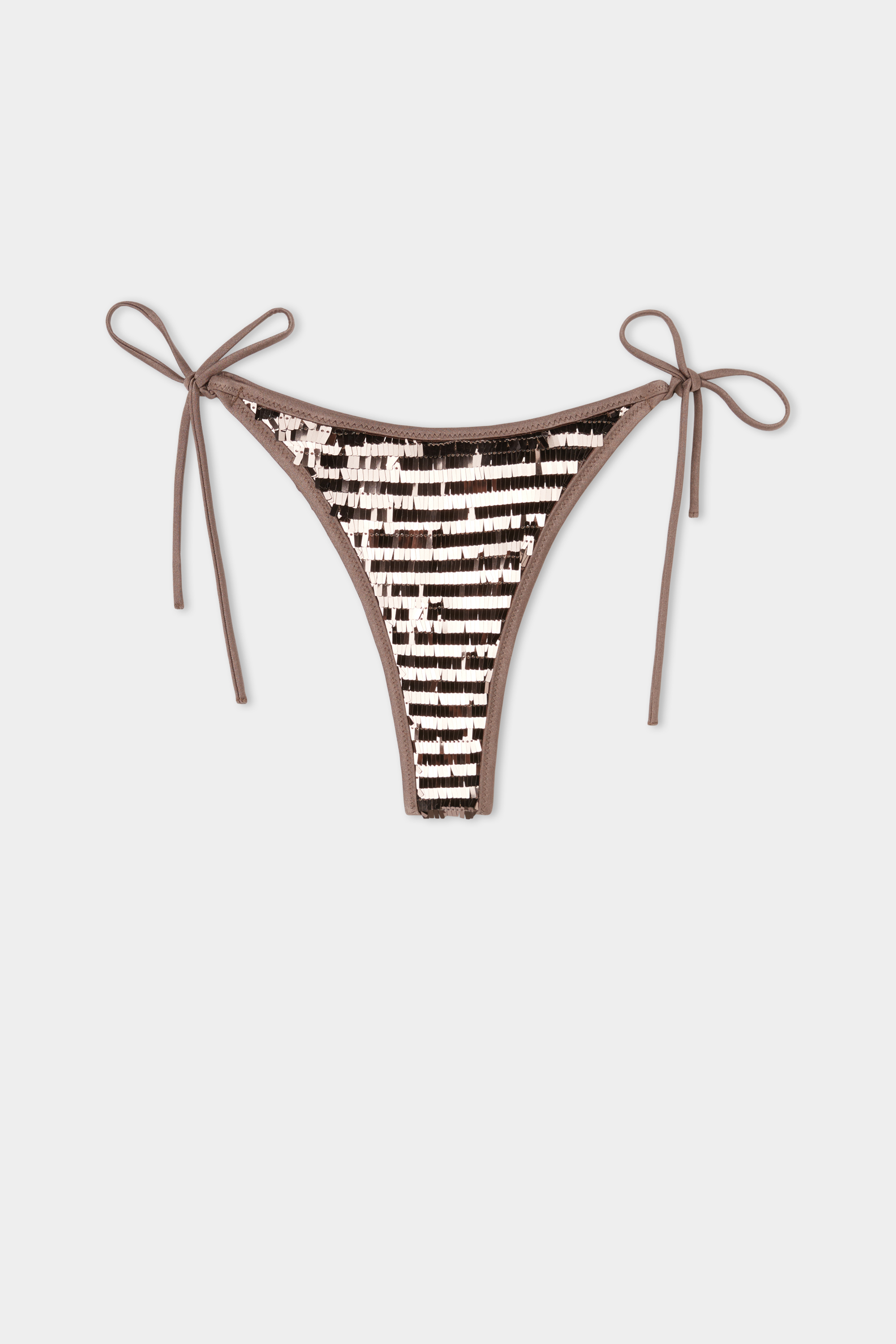 Riviera Sequin Brazilian Bikini Bottoms with Ties