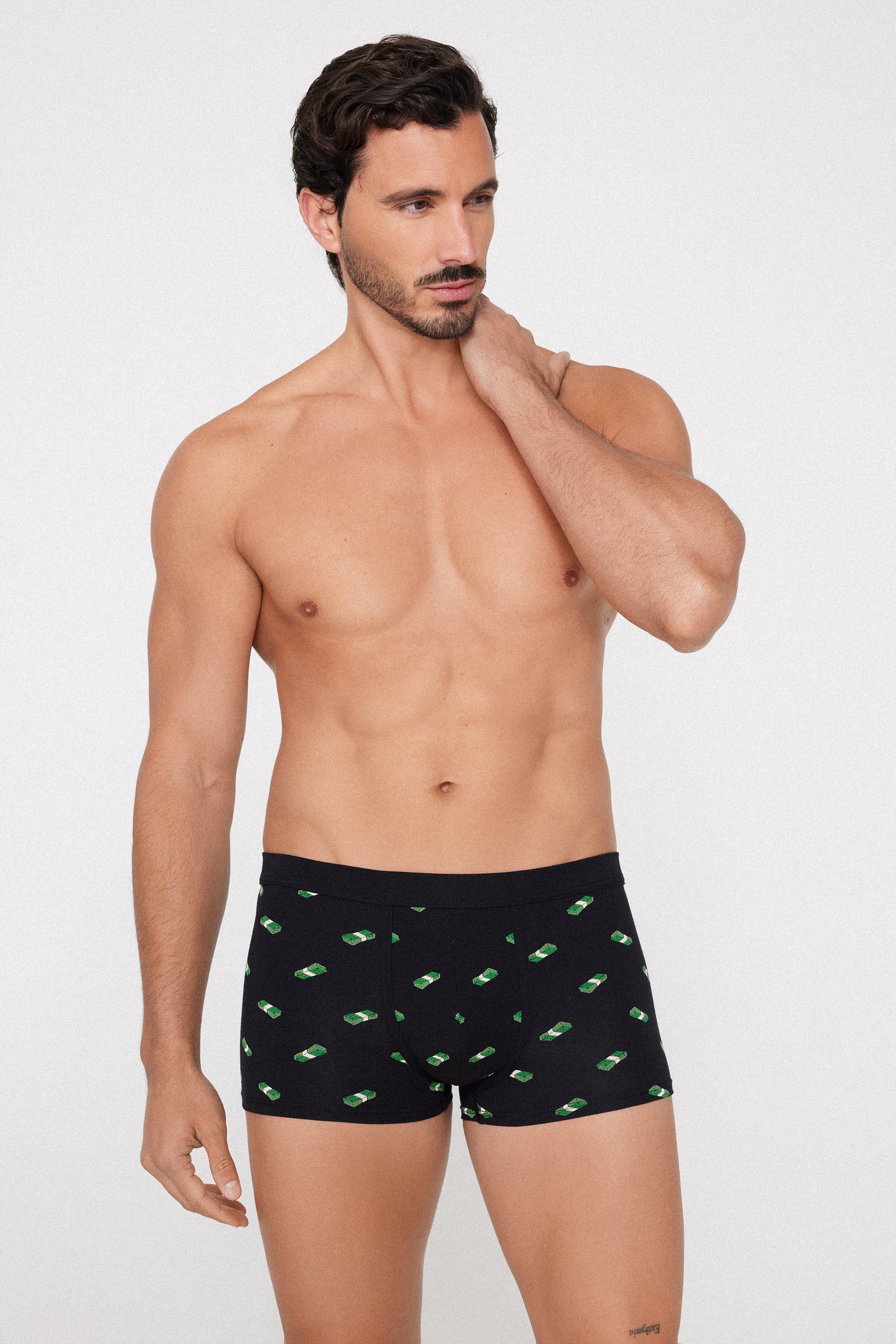 Boxers em Algod&atilde;o El&aacute;stico Estampado