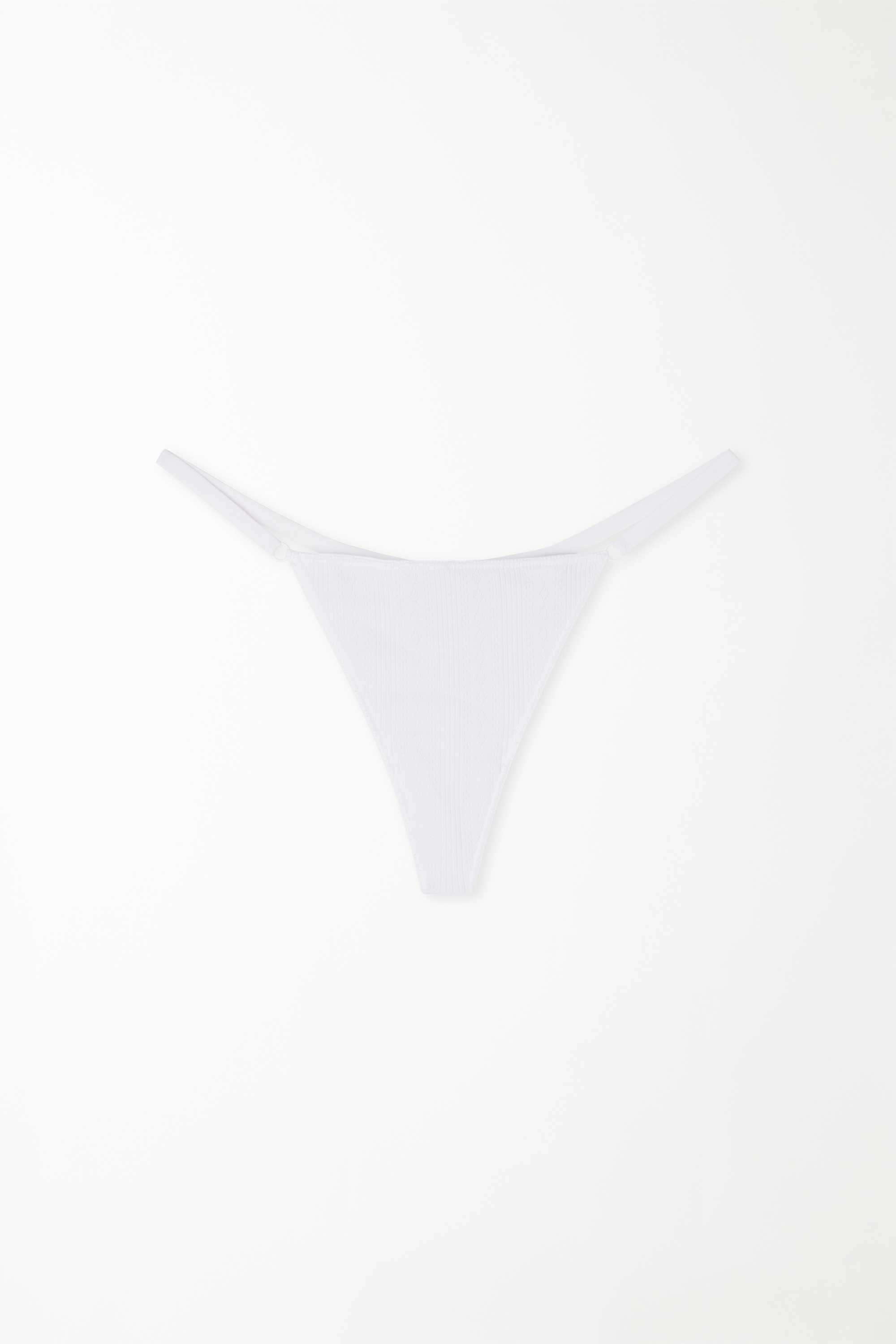 Cotone Pointelle String Brazilian Panties