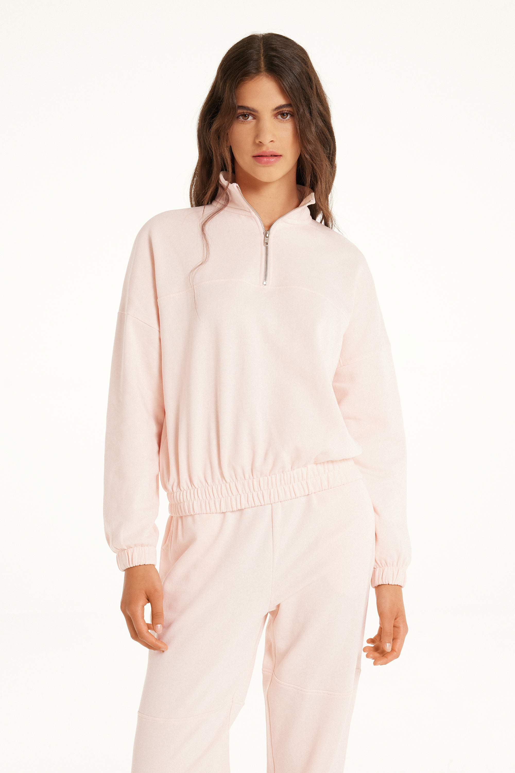 Long Sleeve Sweatshirt with Zip