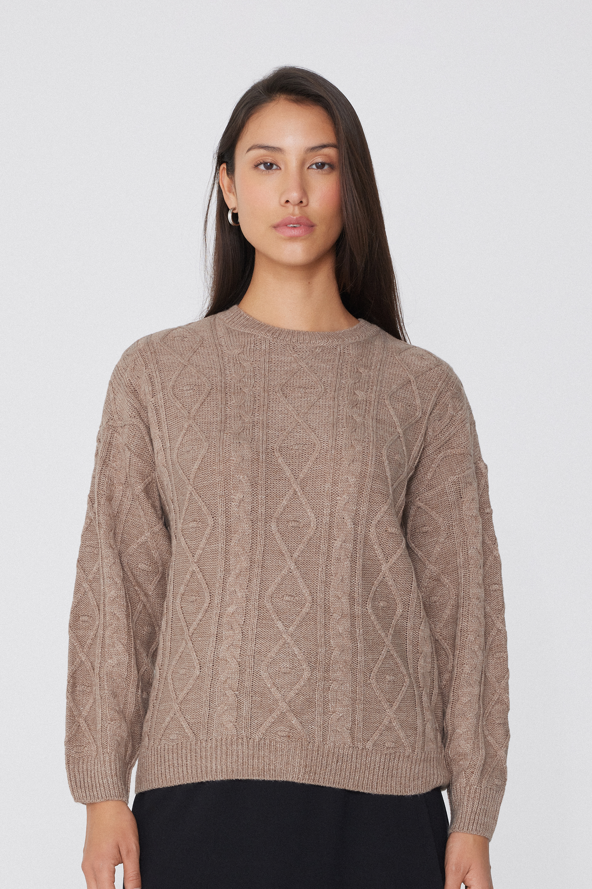 Woven Crew Top main image 1