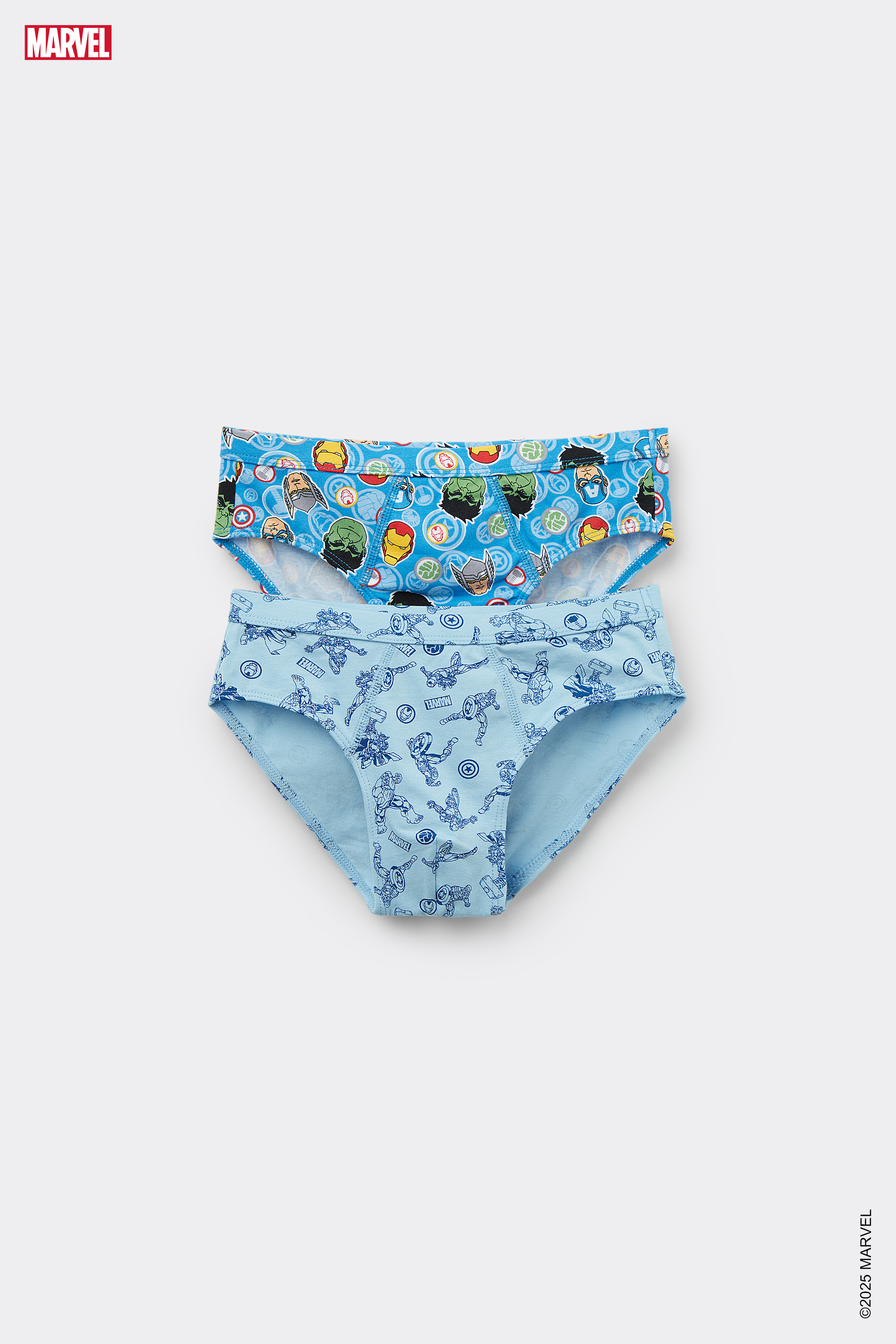 2 Paia Slip Cotone Bimbo Marvel Avengers