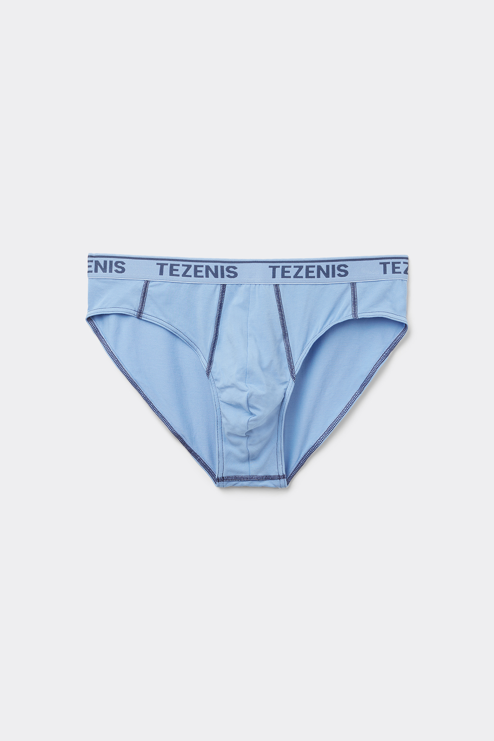 Cueca de Algodão Costuras Contrastantes com Logótipo