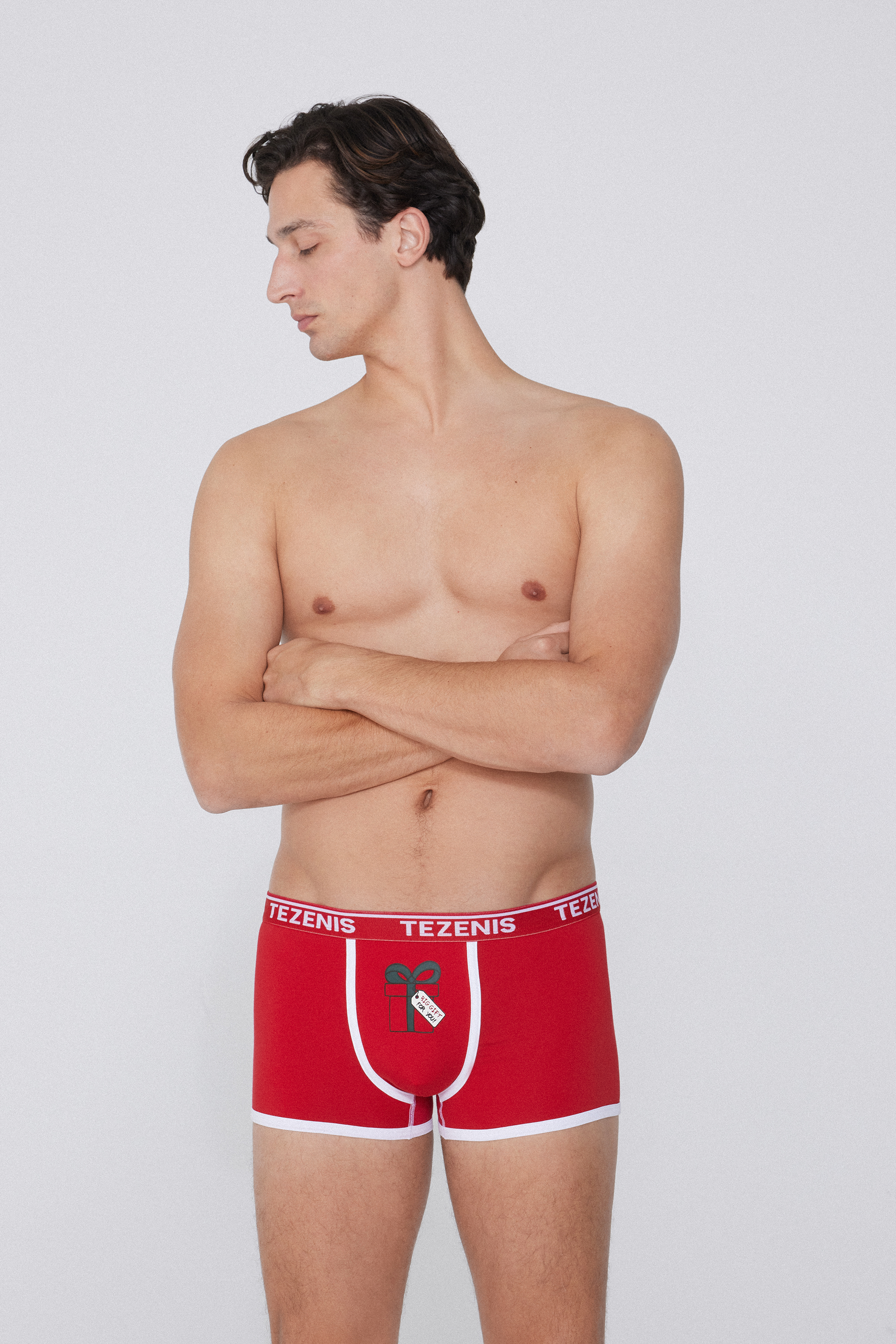 Boxers em Algodão com Logótipo Estampado Natalício