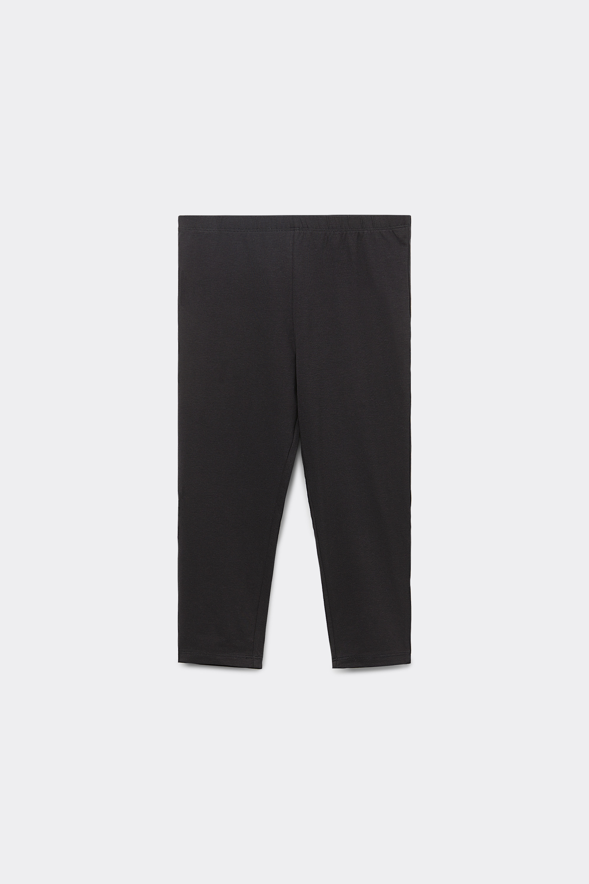 Leggings Capri in Cotone Tinta Unita Bimba