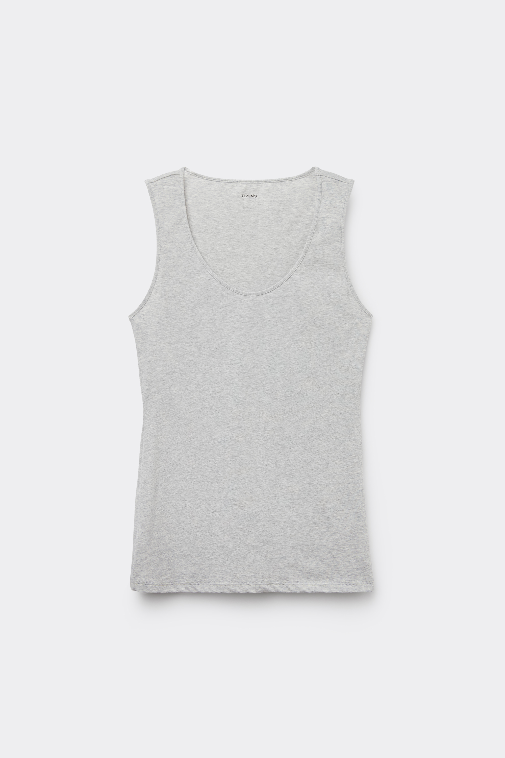 Wide-Strap Round-Neck Cotton Camisole