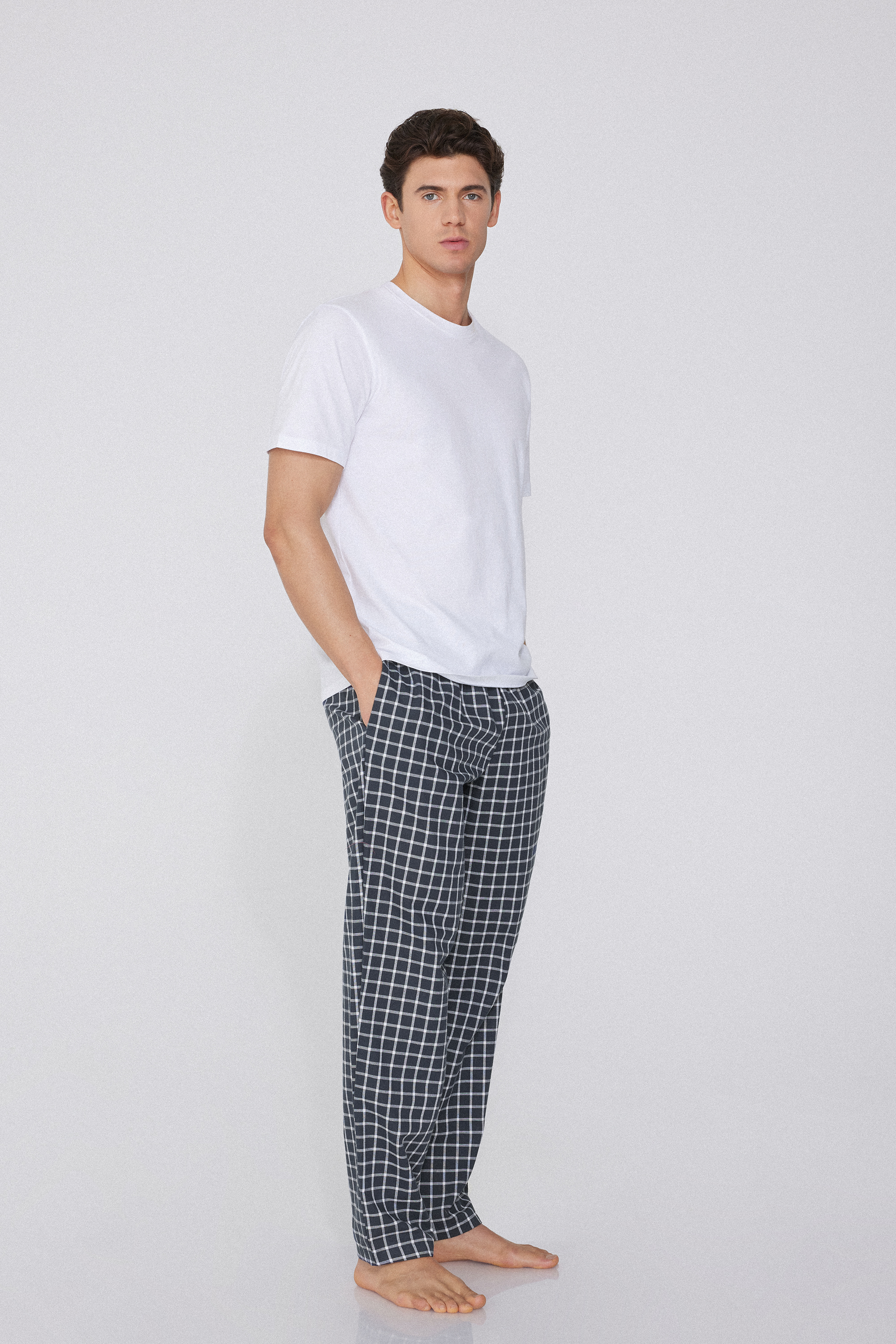 Long Cotton Canvas Pants with Pockets
