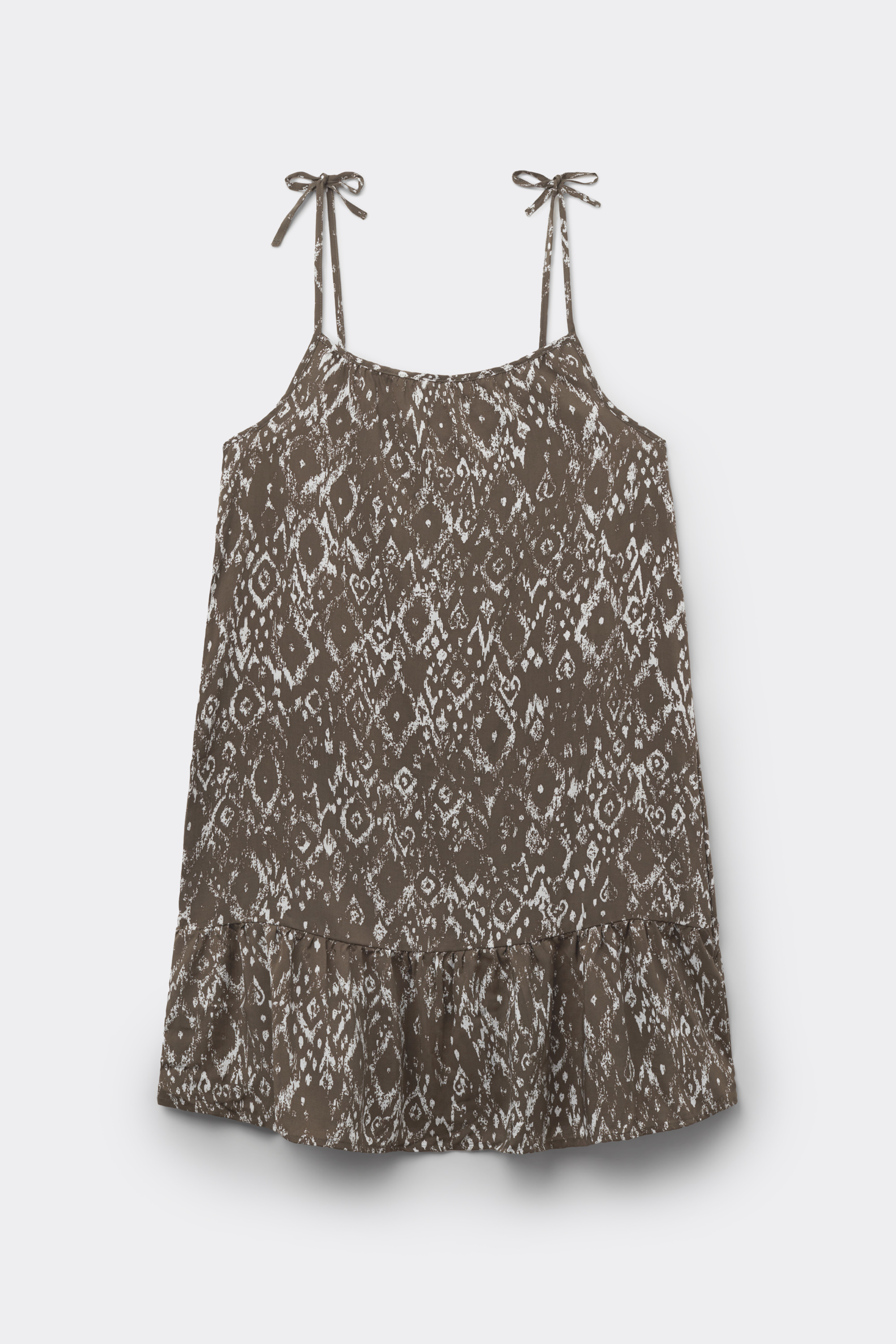 Vestito Corto Tela Viscosa con Laccetti