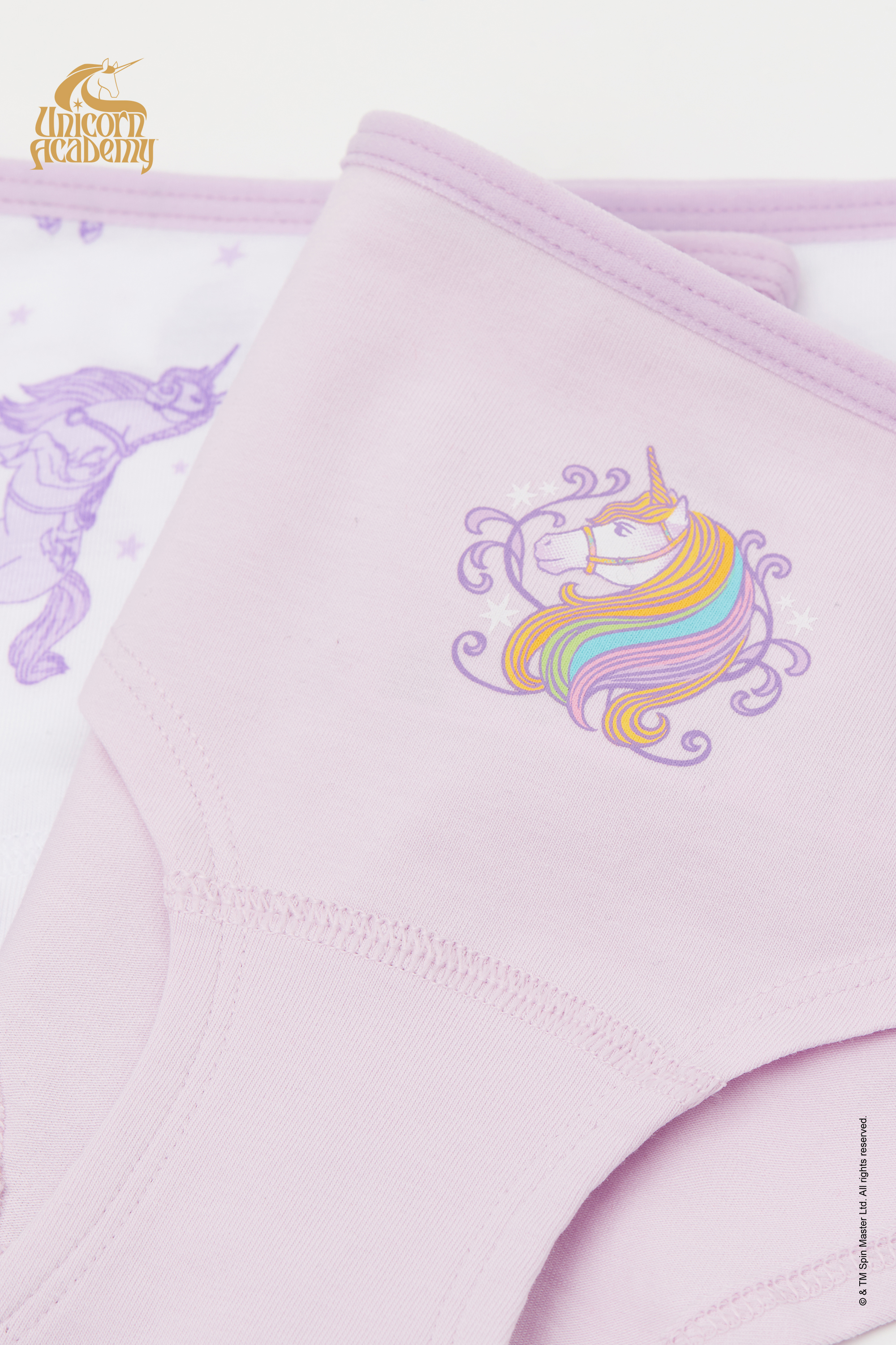 2 Culottes Menina Algodão Unicorn Academy