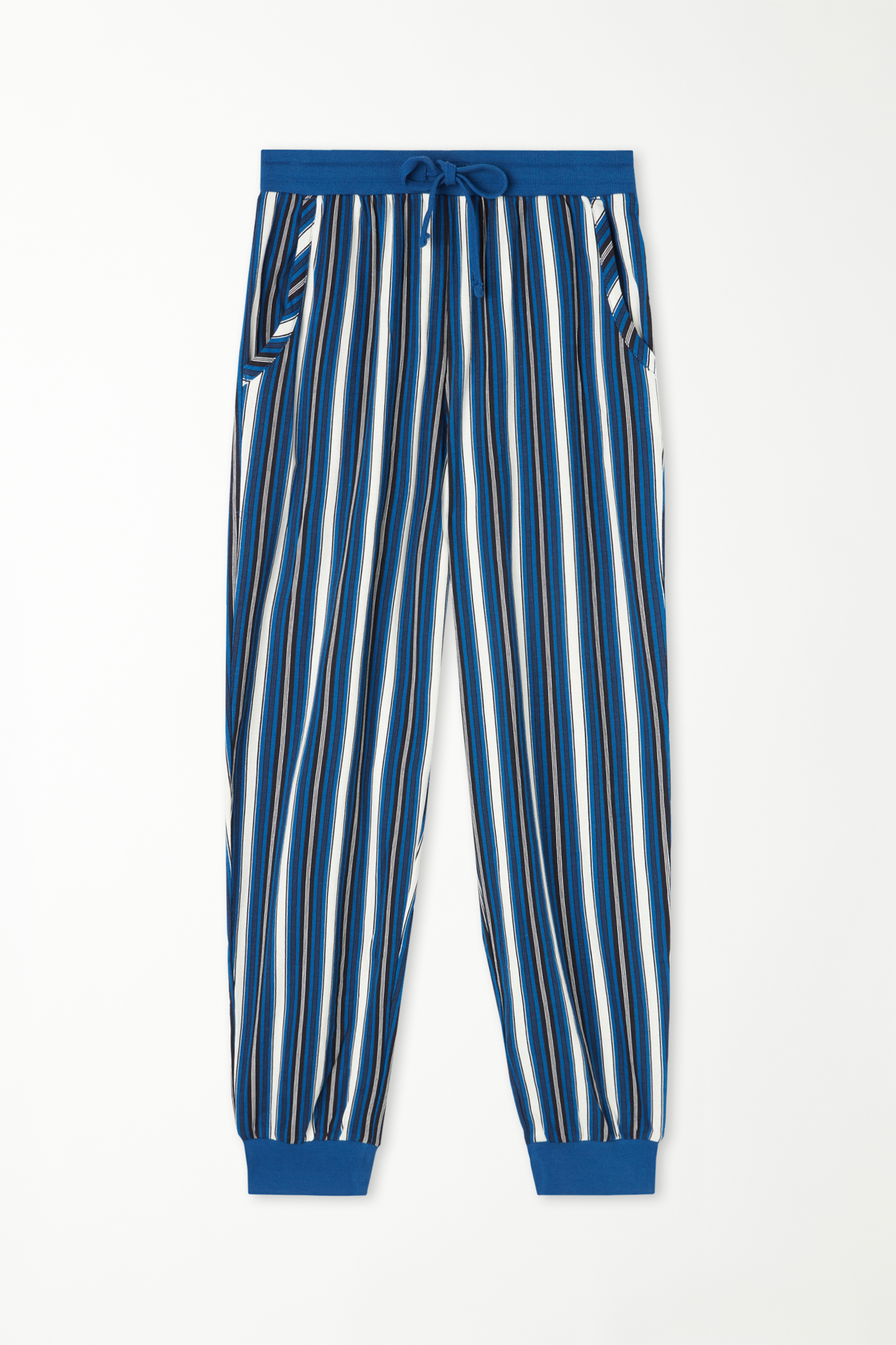 Pantalon Long en Coton avec Cordon de Serrage