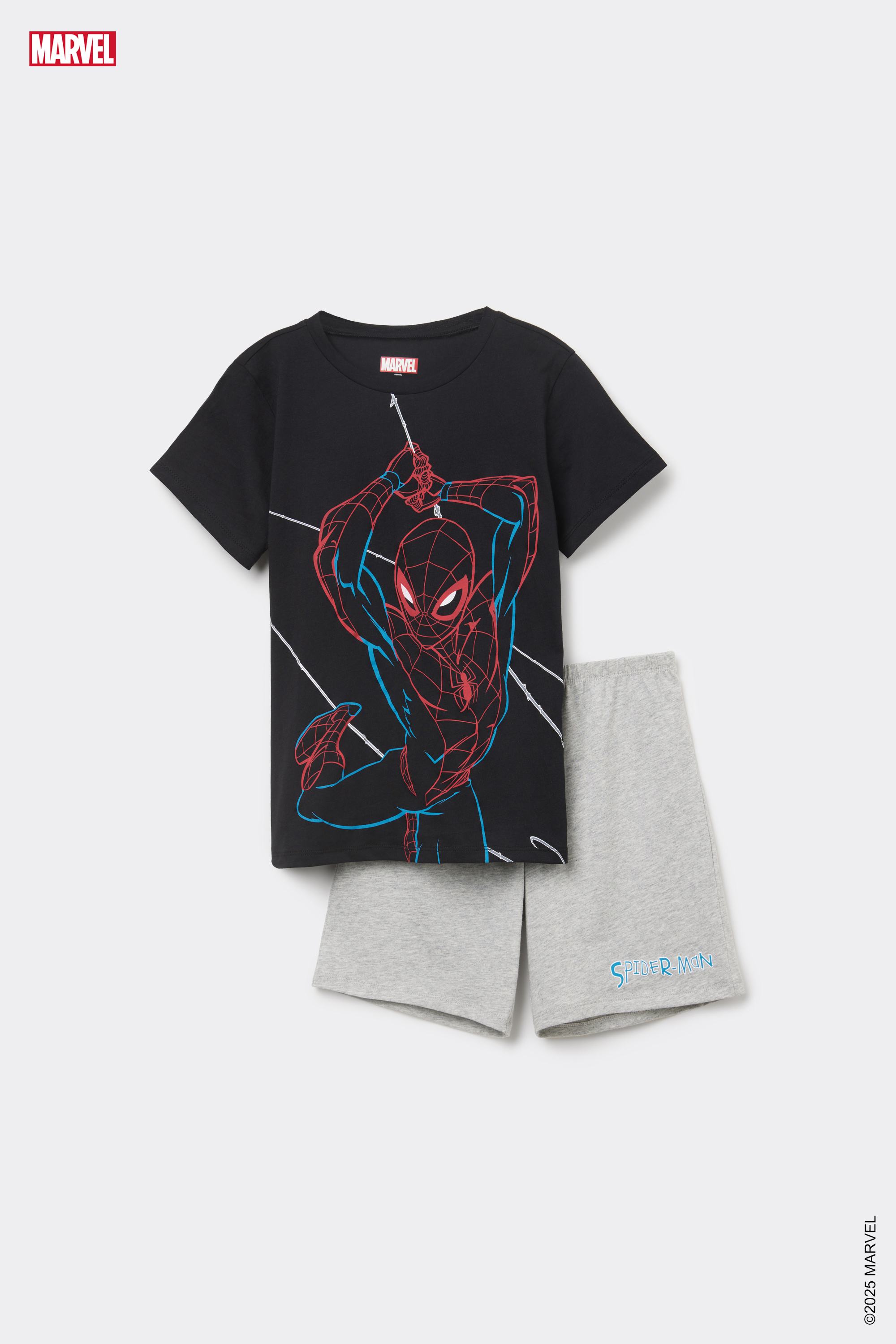 Pigiama Corto Cotone Stampa Spiderman