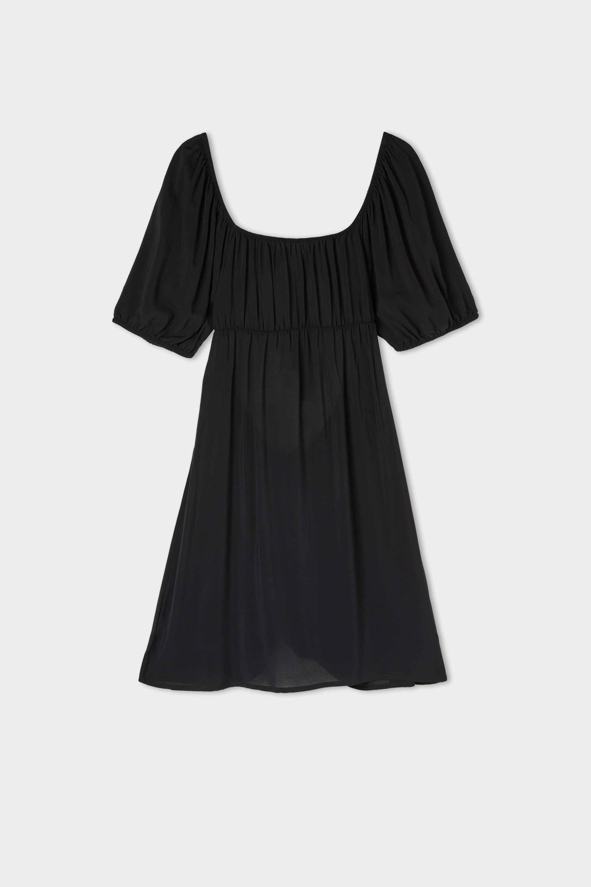 Short Sleeve Short Dress with Crossover Back