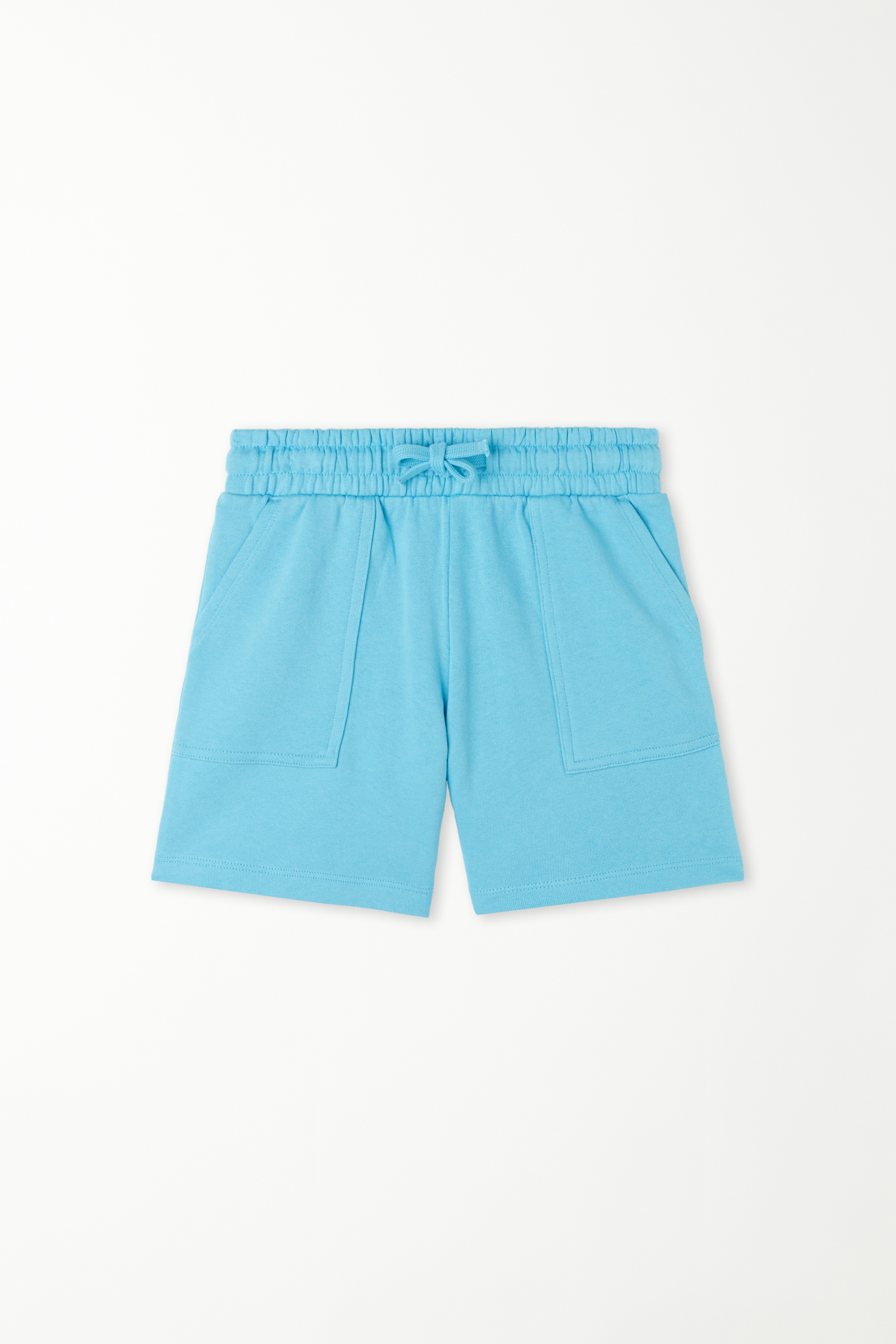 Shorts aus Baumwollsweatstoff mit Taschen für Jungen