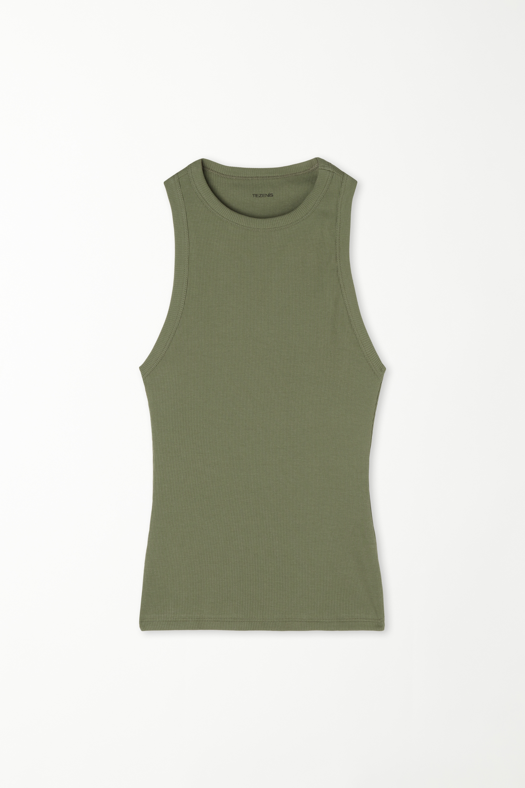 Ribbed Cotton Racer Back Camisole