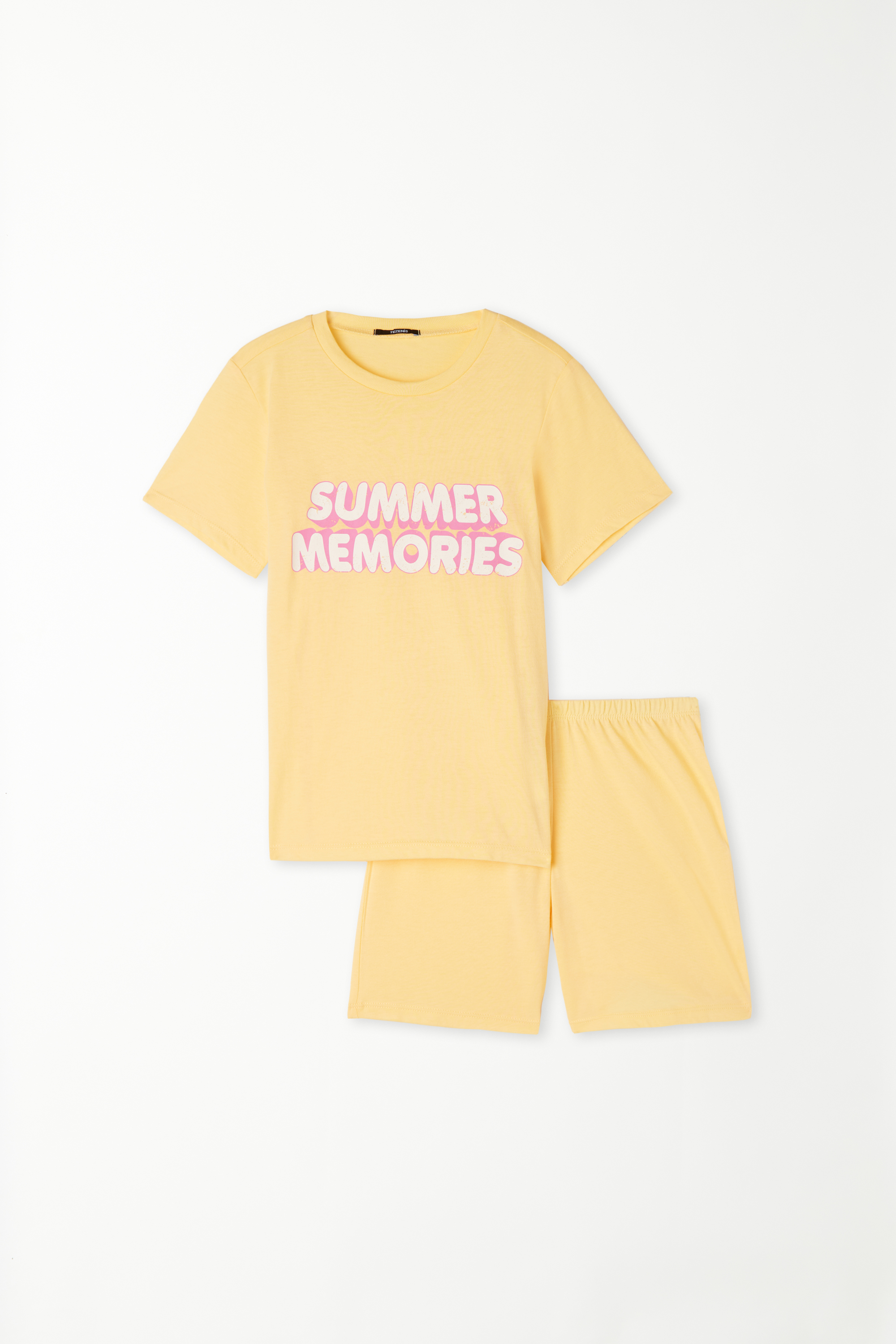 Set aus T-Shirt und Shorts aus Baumwolle mit Print für Mädchen