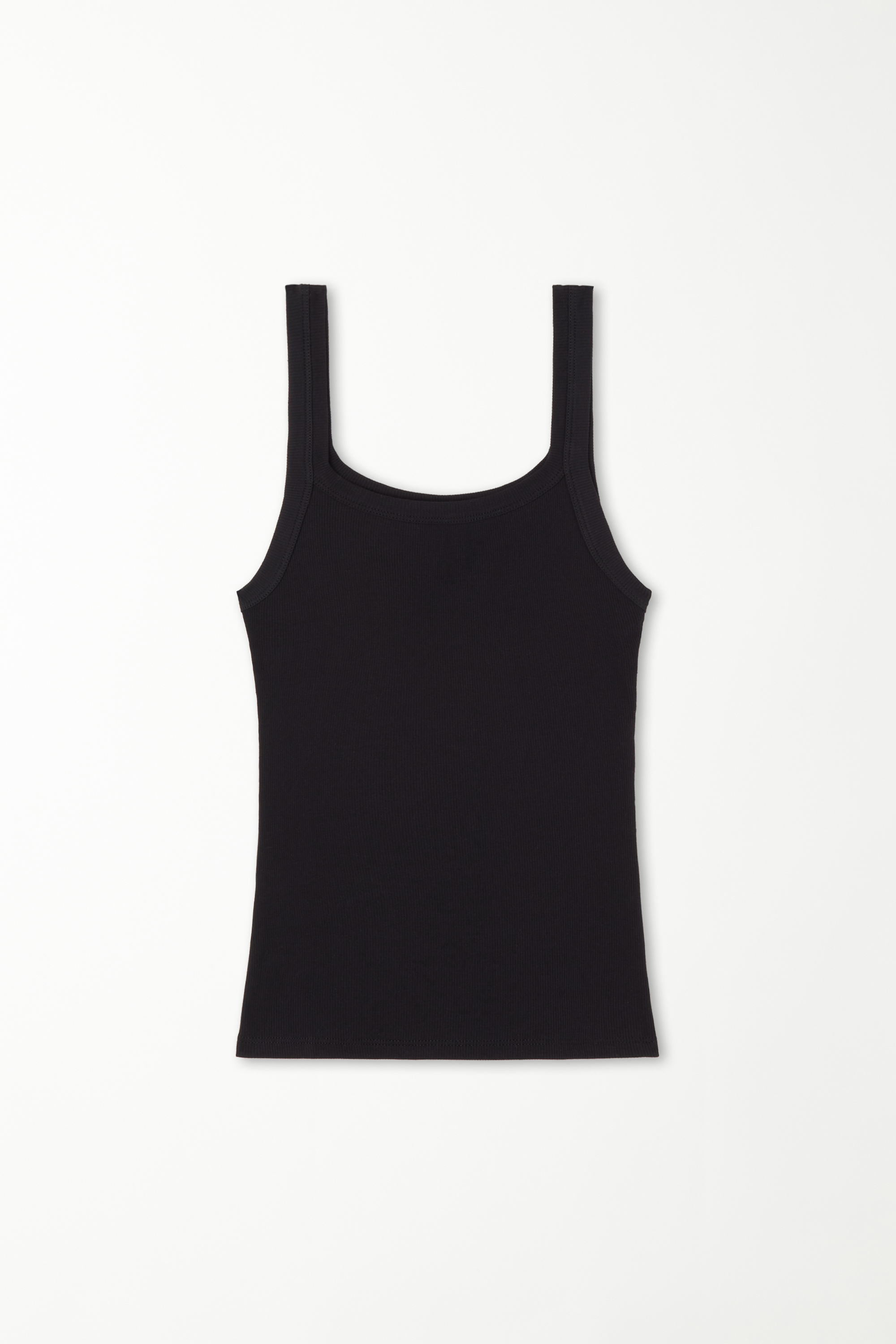 Square Neck Ribbed Cotton Camisole