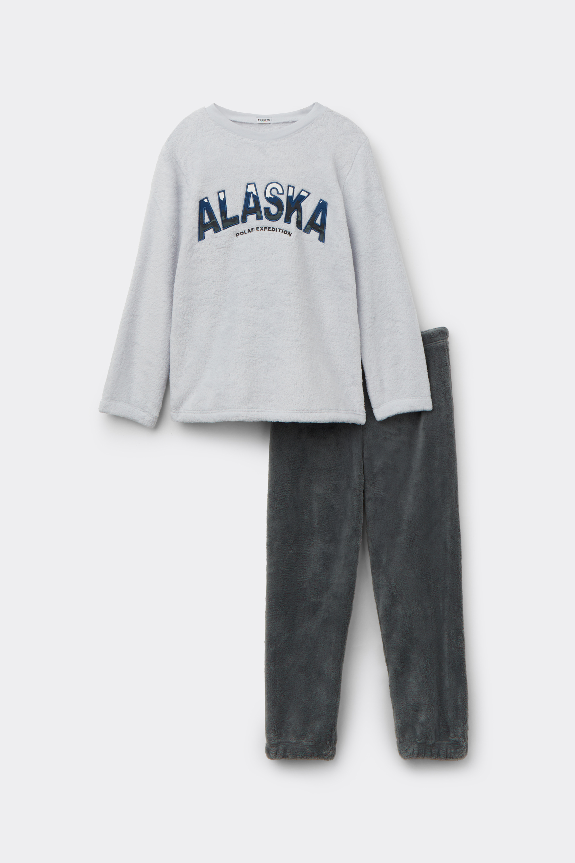 Pigiama Lungo Pile Leggero Bimbo Patch Alaska
